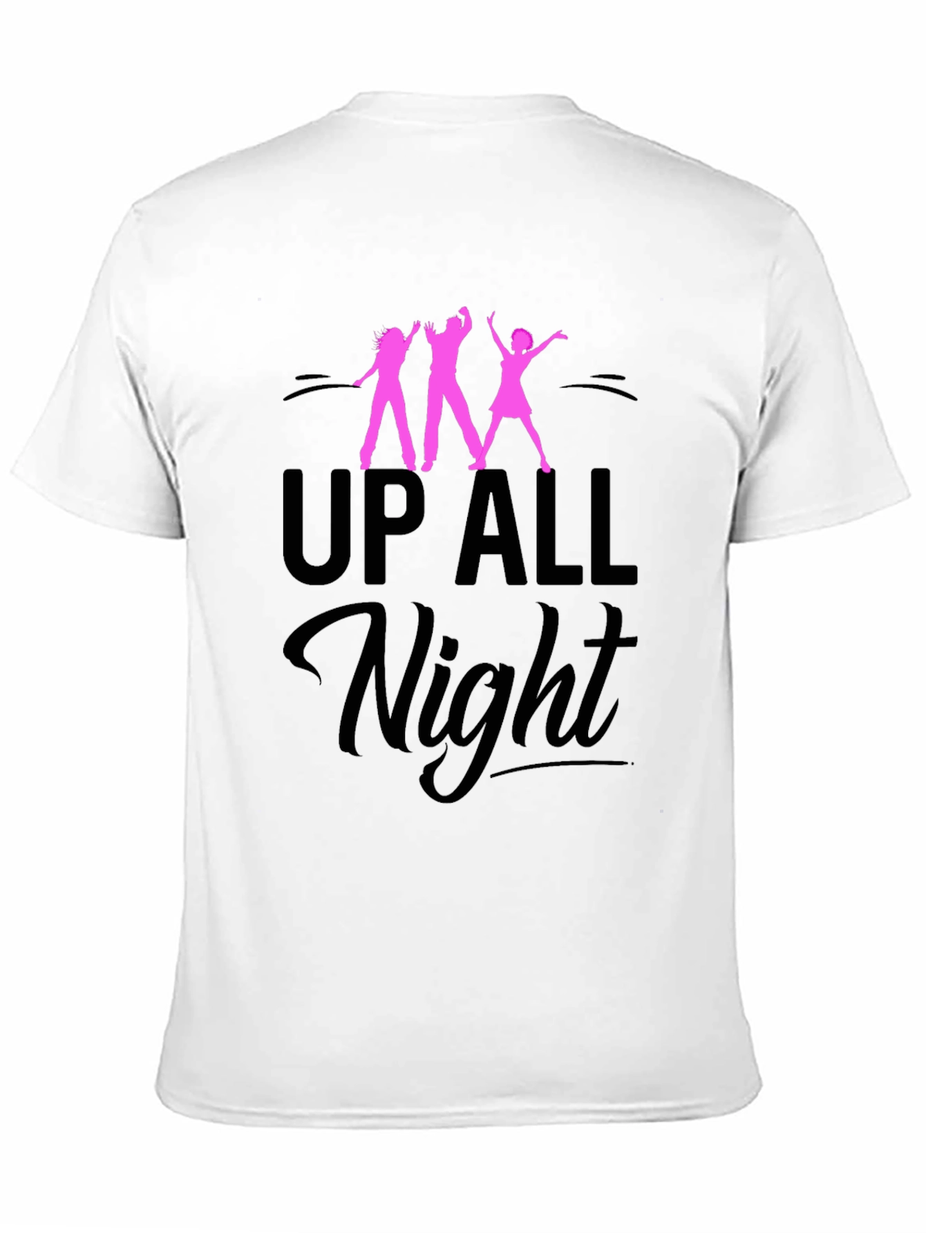 Up All Night Graphic Tee - Black Unisex T-Shirt