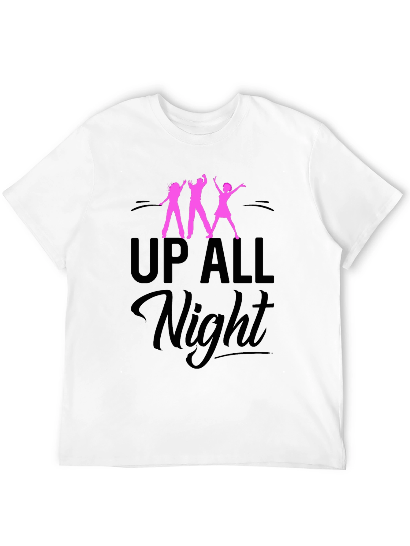 Up All Night Graphic Tee - Black Unisex T-Shirt