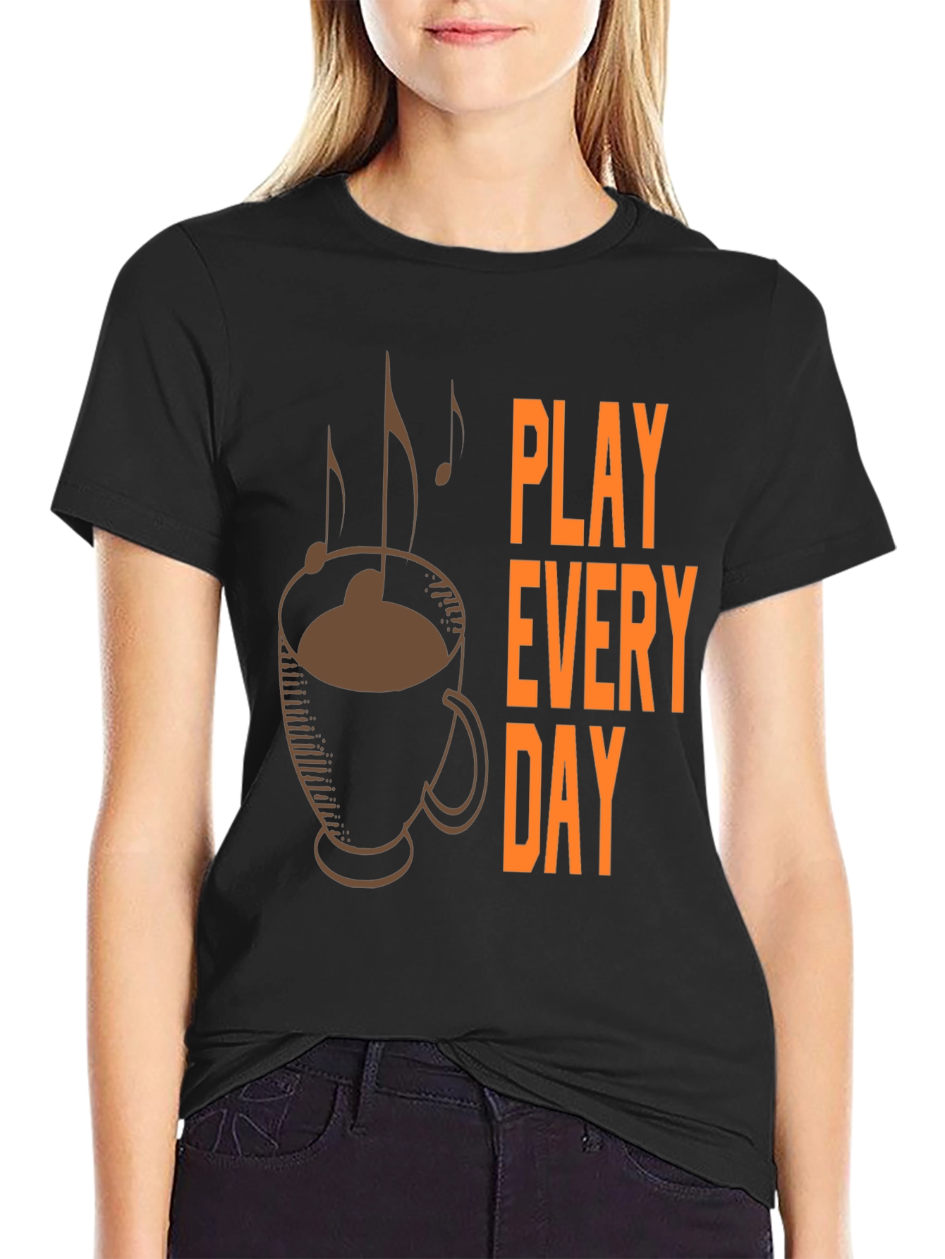 Play Every Day Coffee Music Graphic Tee