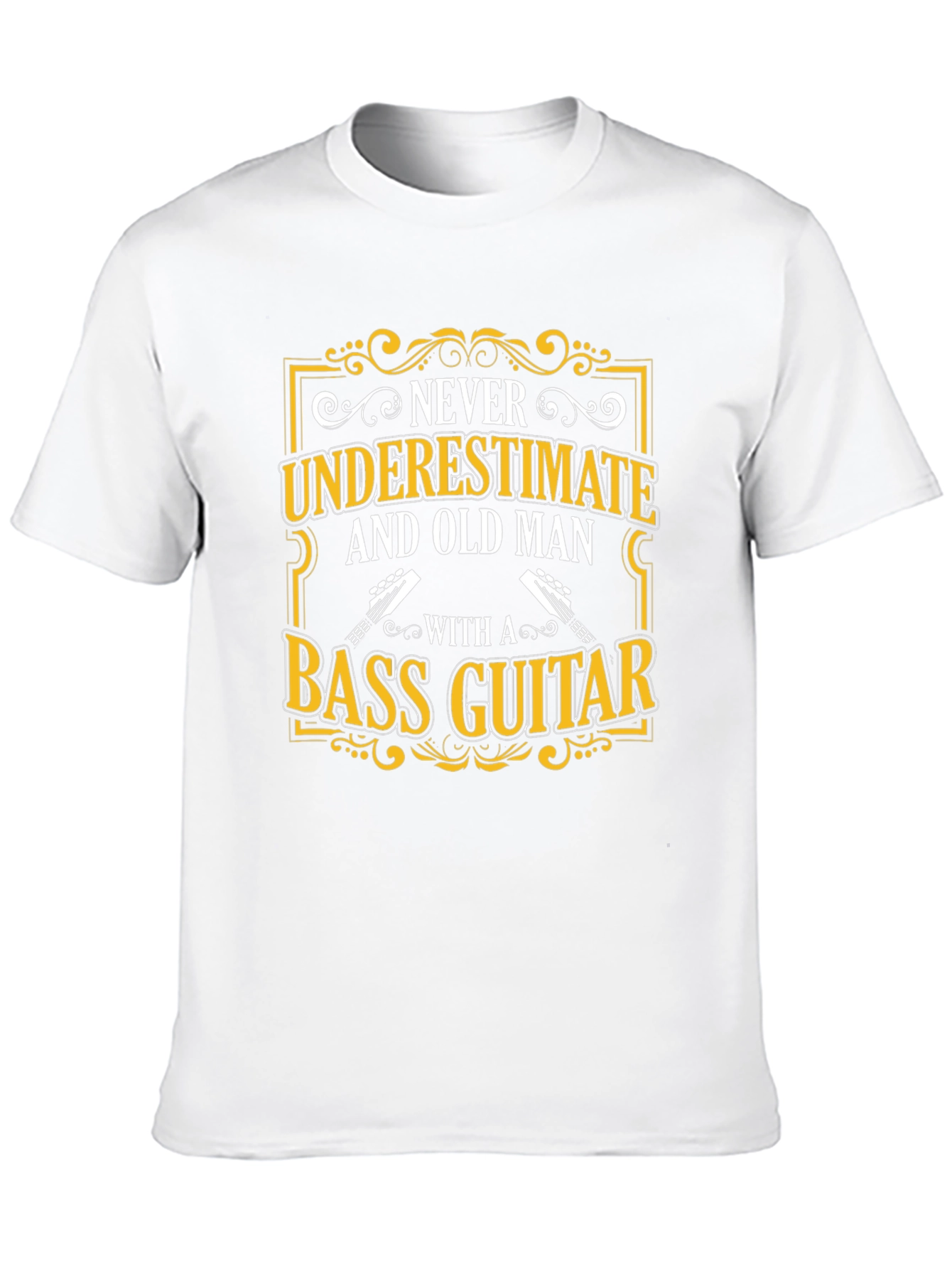 Never Underestimate Old Man Bass Guitar T-Shirt