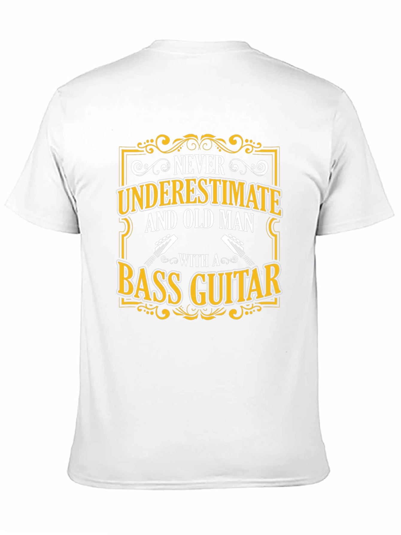 Never Underestimate Old Man Bass Guitar T-Shirt