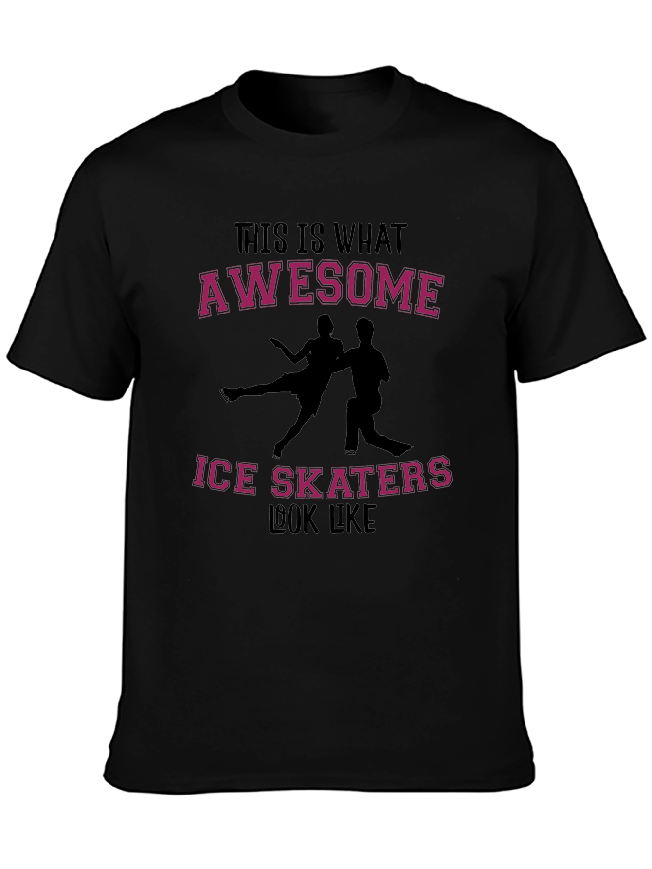 Awesome Ice Skaters Graphic Tee - Black