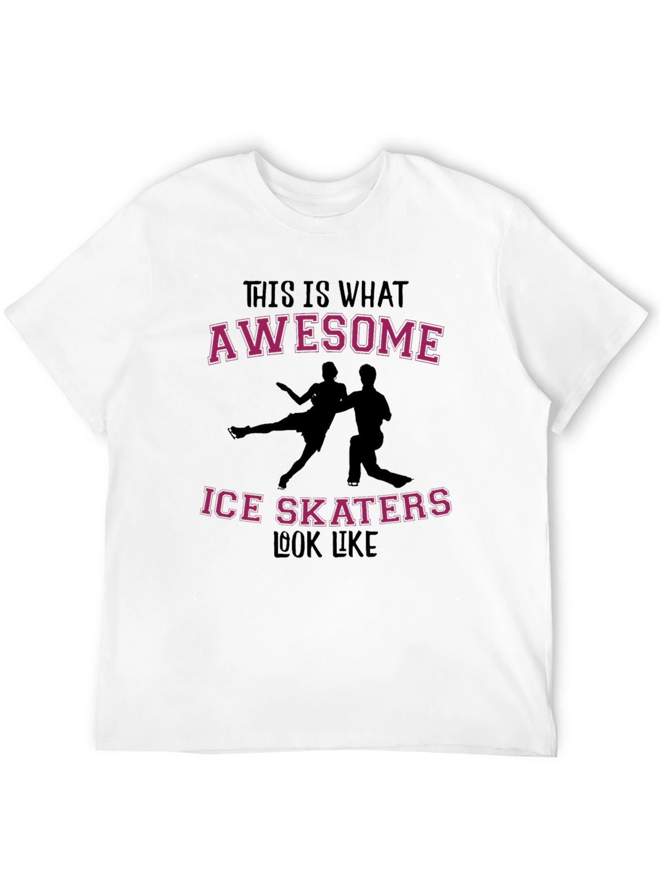 Awesome Ice Skaters Graphic Tee - Black