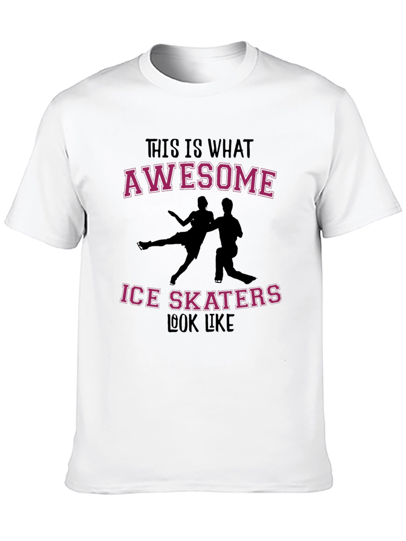 Awesome Ice Skaters Graphic Tee - Black