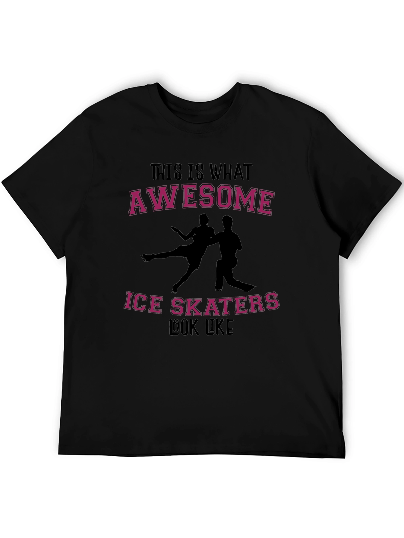 Awesome Ice Skaters Graphic Tee - Black
