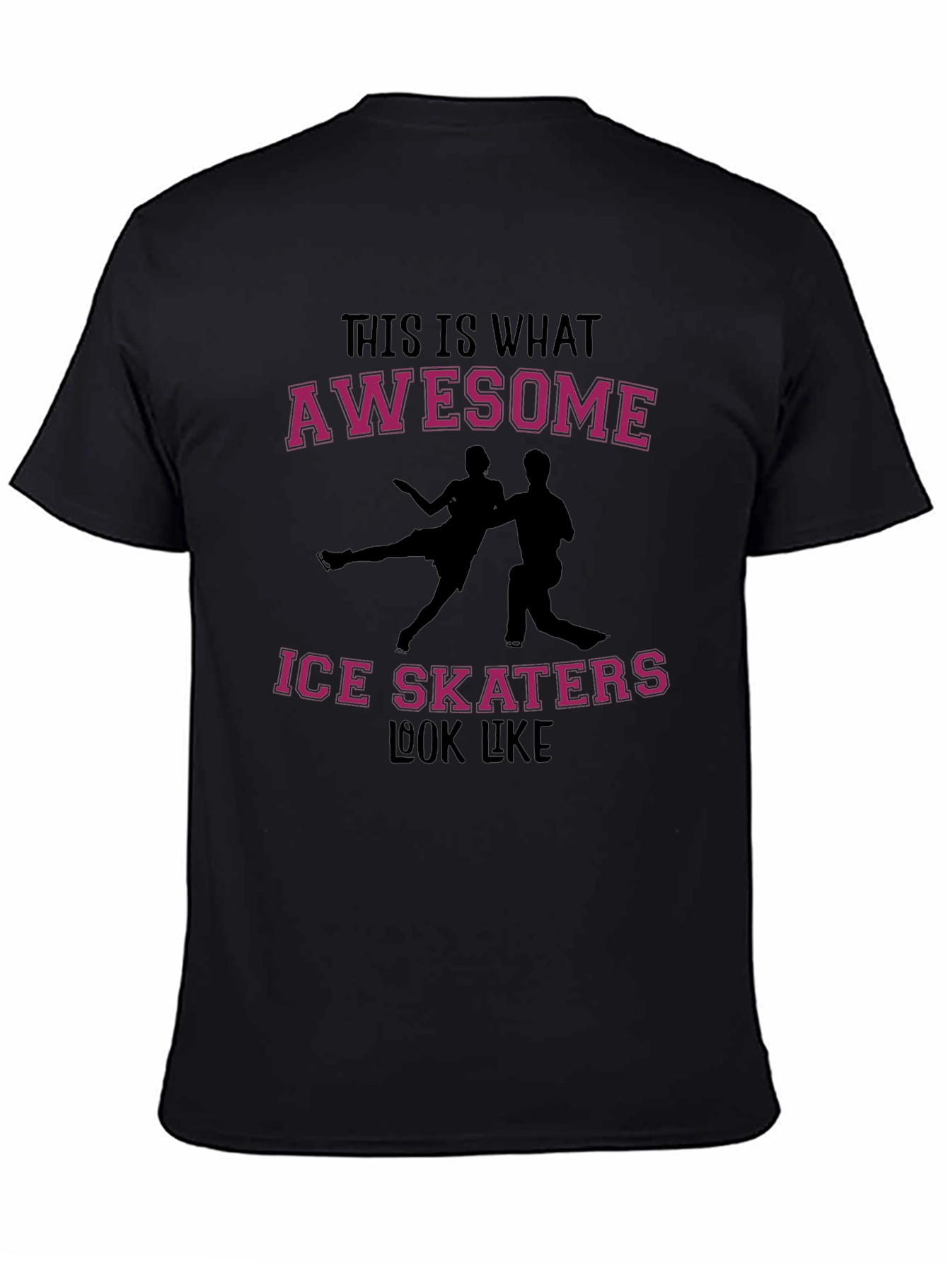 Awesome Ice Skaters Graphic Tee - Black
