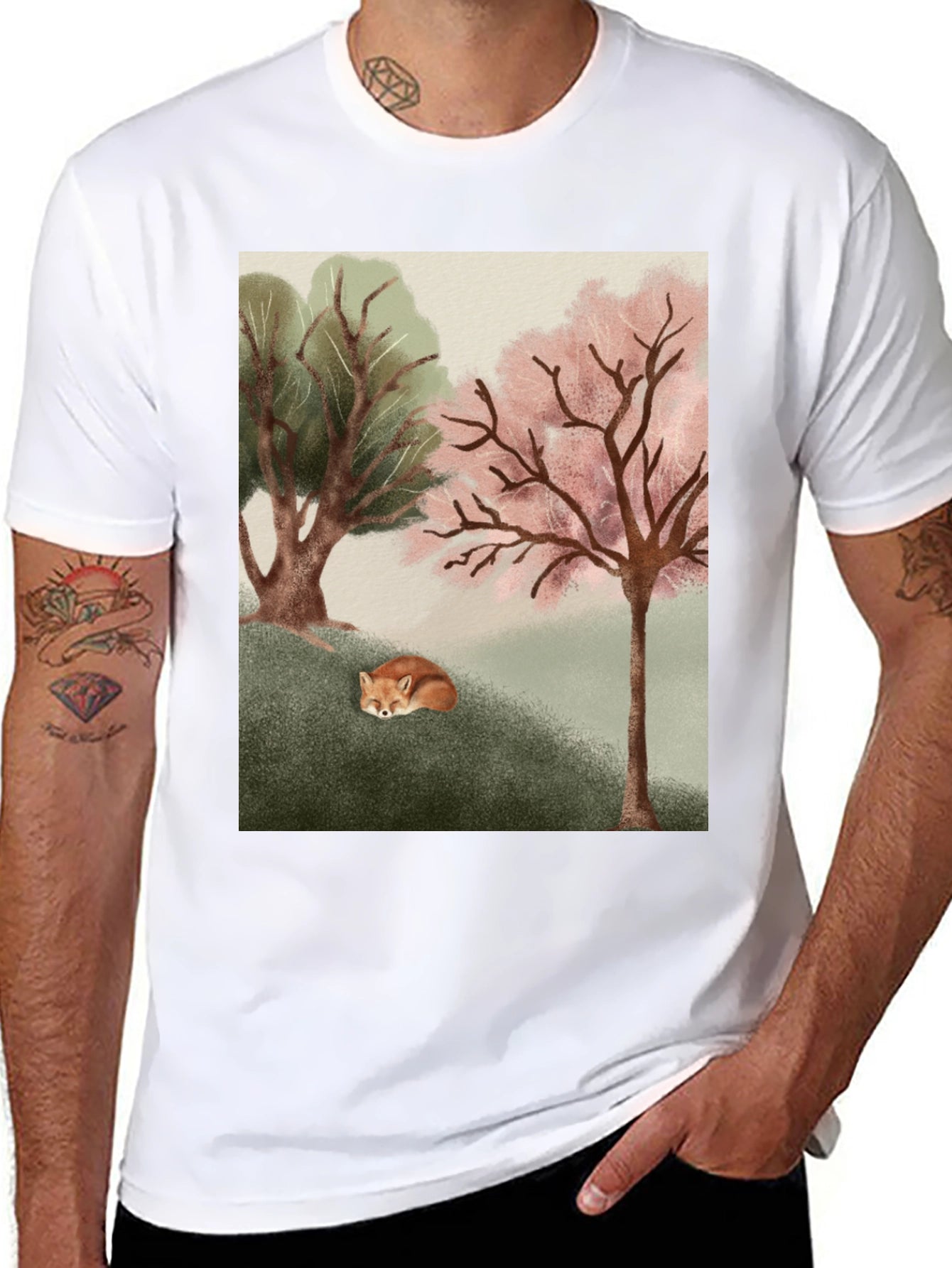 Nature Fox Graphic Tee - Unisex Soft Cotton Shirt