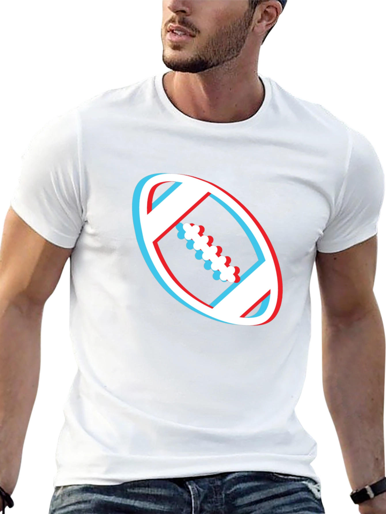 3D Football Graphic T-Shirt