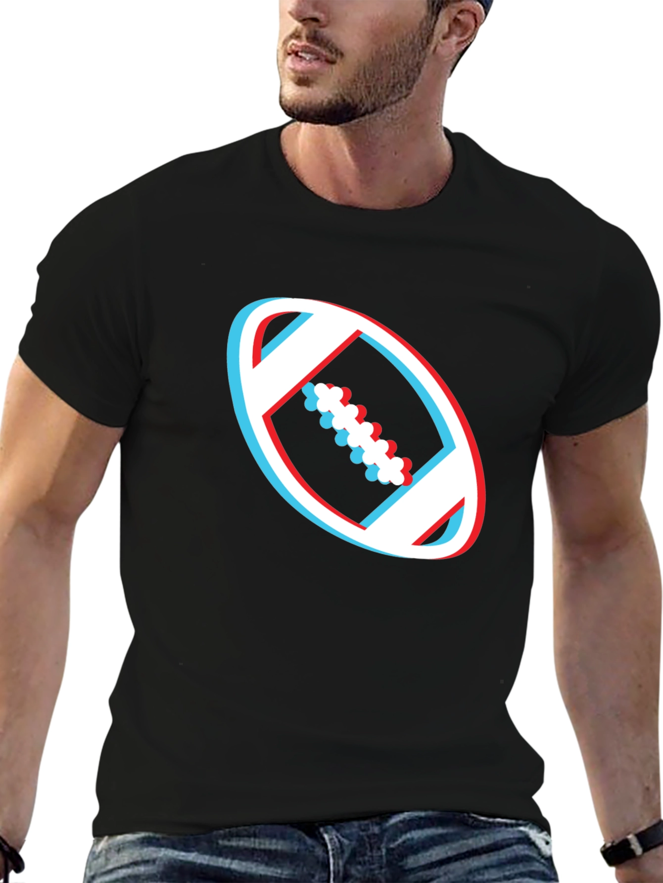 3D Football Graphic T-Shirt