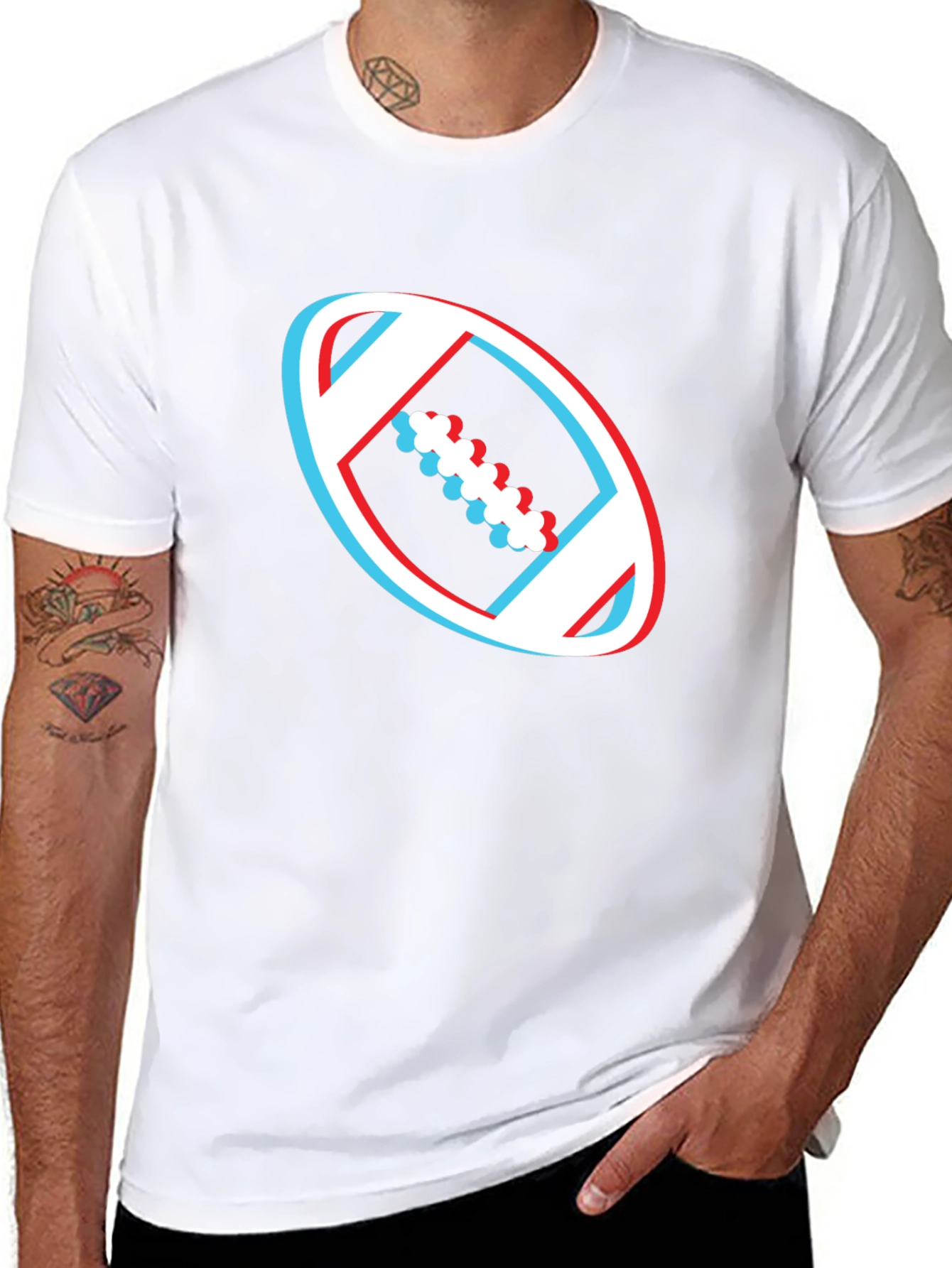 3D Football Graphic T-Shirt