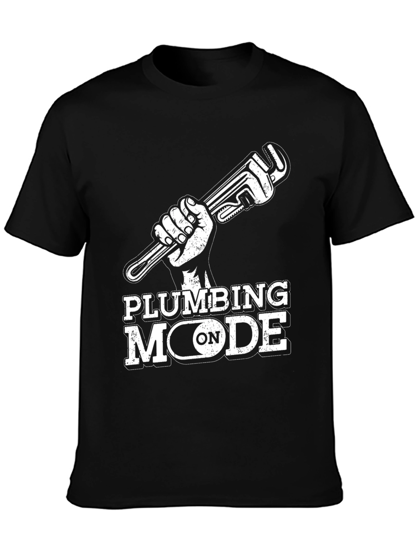 Plumbing Mode On T-Shirt - Black