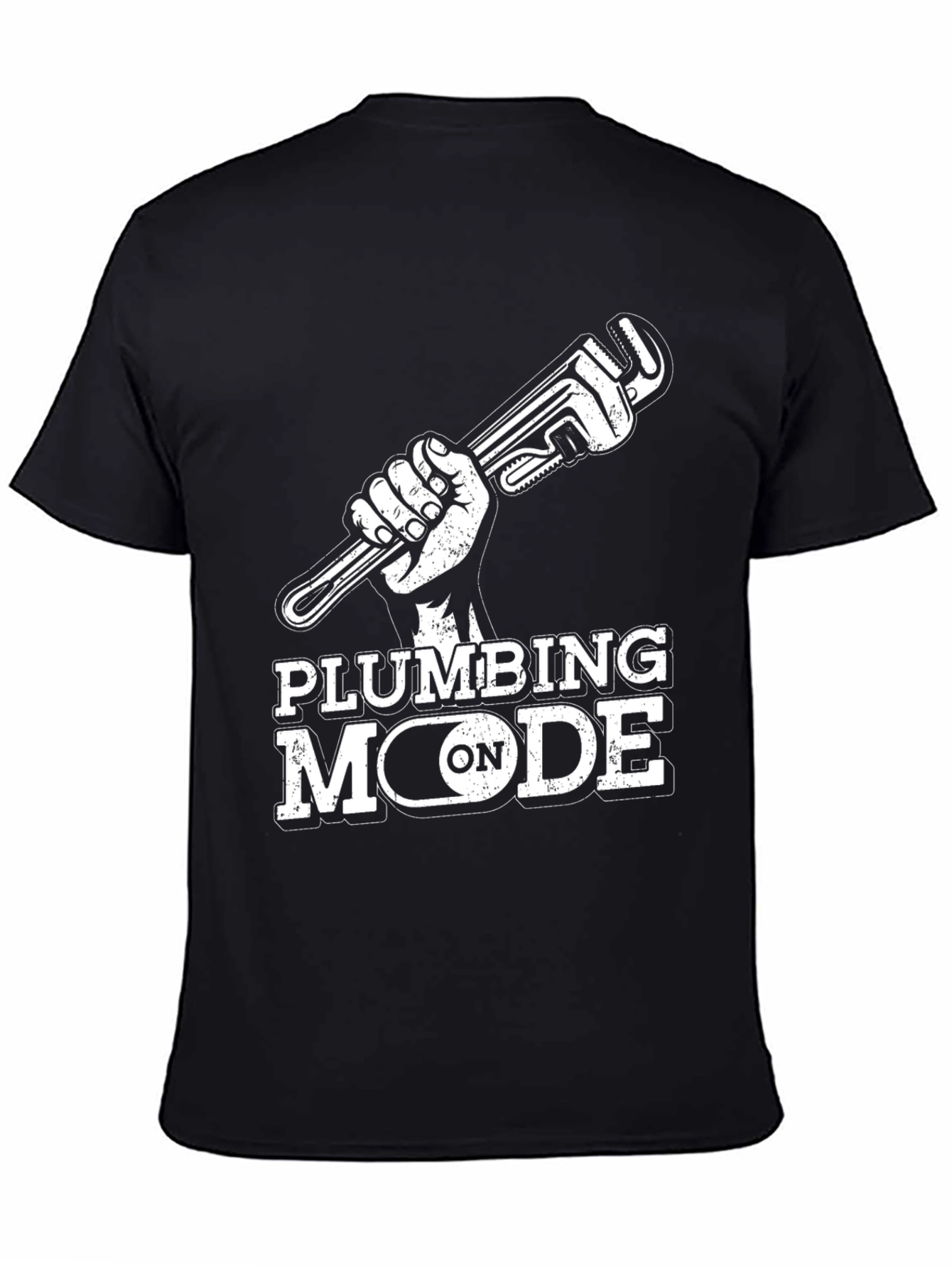 Plumbing Mode On T-Shirt - Black