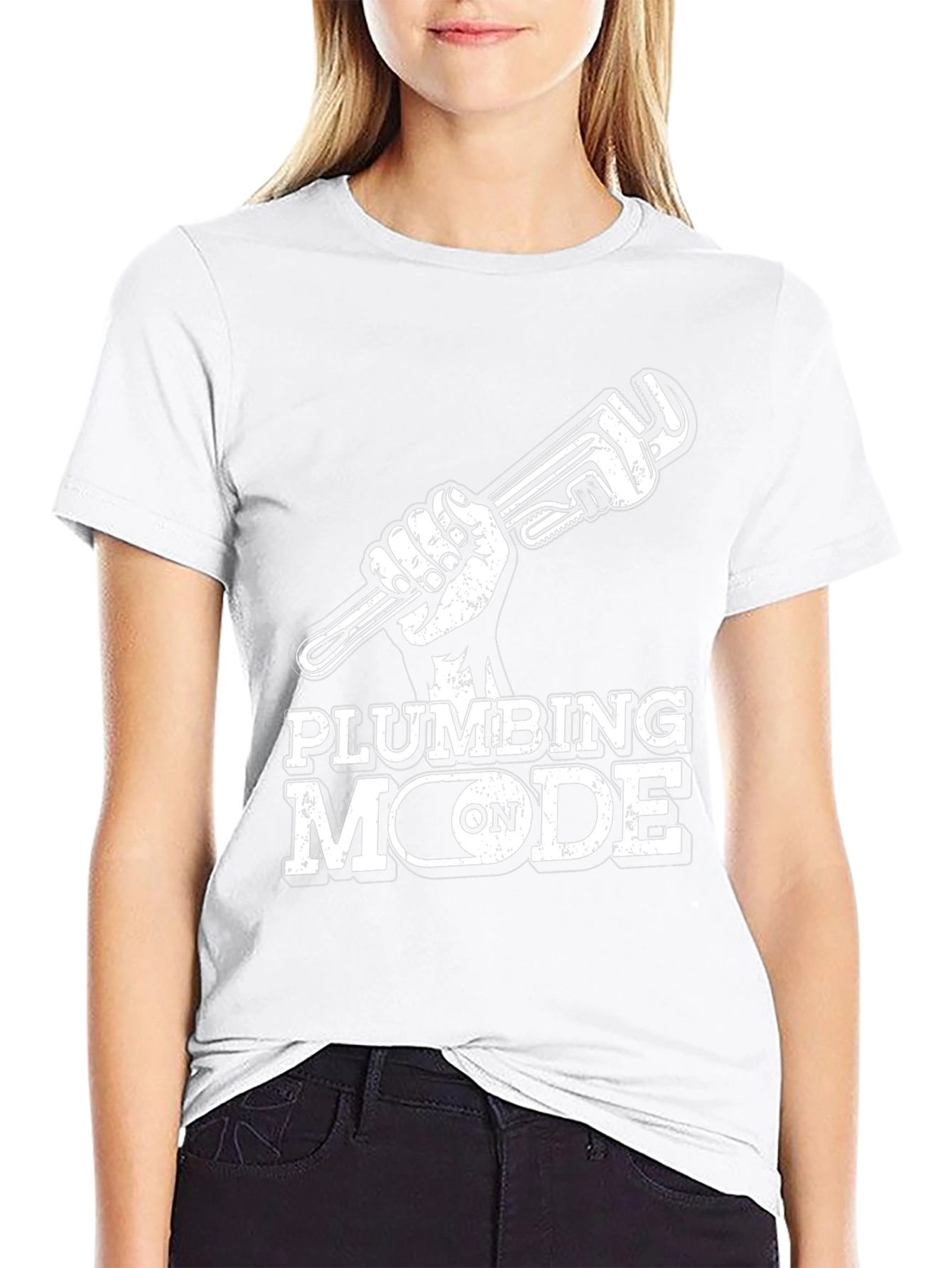 Plumbing Mode On T-Shirt - Black