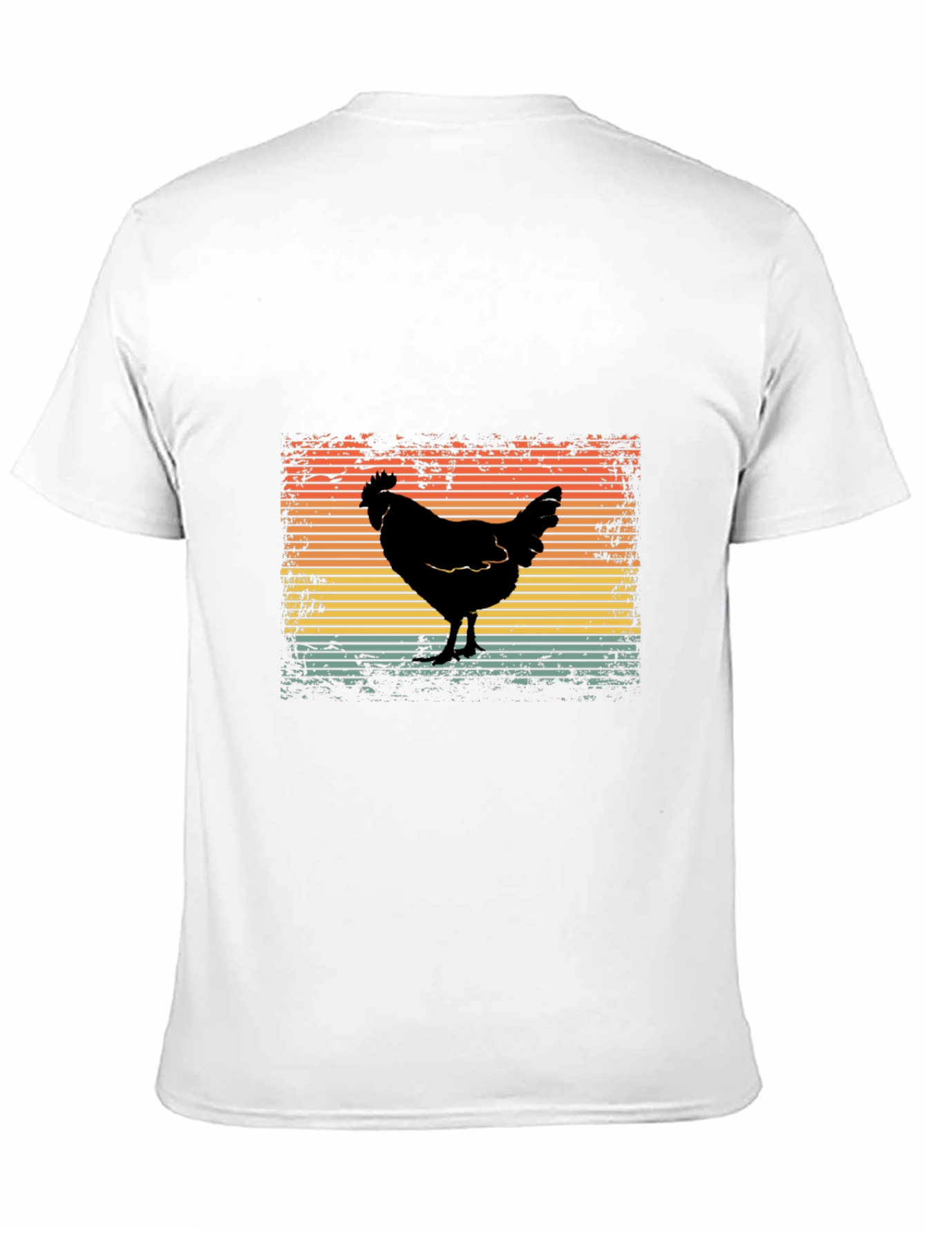 Retro Chicken Graphic Tee - Unisex Cotton Shirt