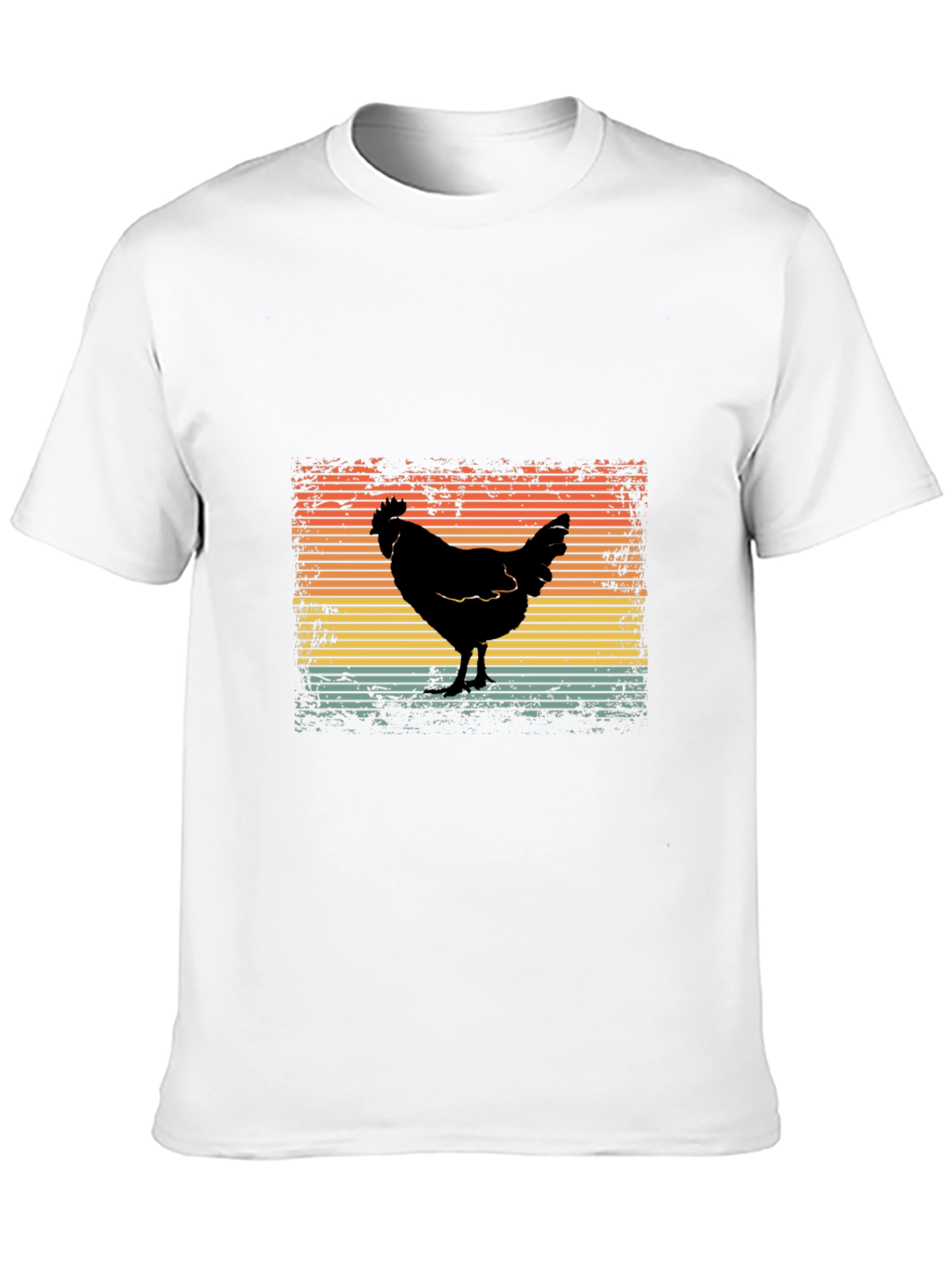 Retro Chicken Graphic Tee - Unisex Cotton Shirt