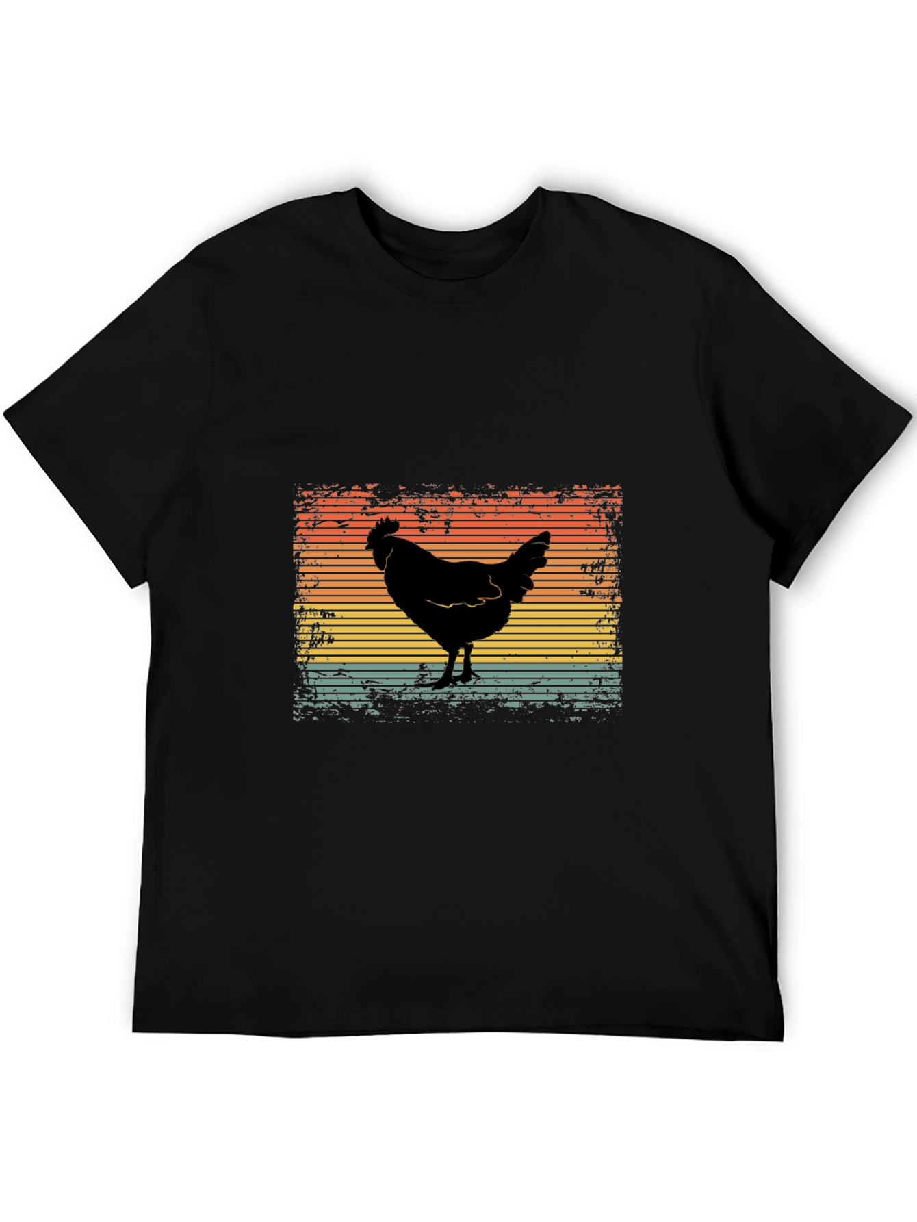 Retro Chicken Graphic Tee - Unisex Cotton Shirt