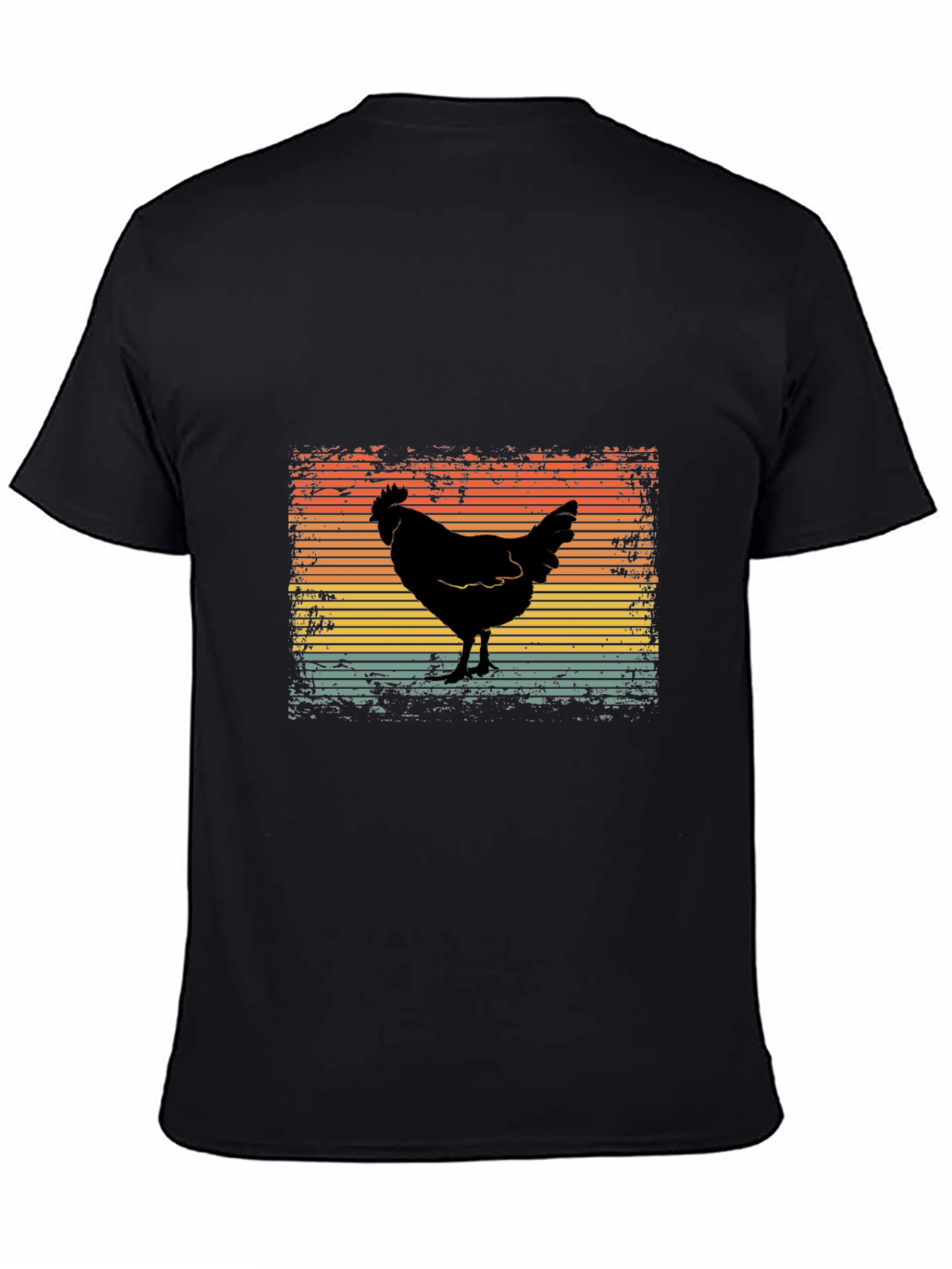 Retro Chicken Graphic Tee - Unisex Cotton Shirt