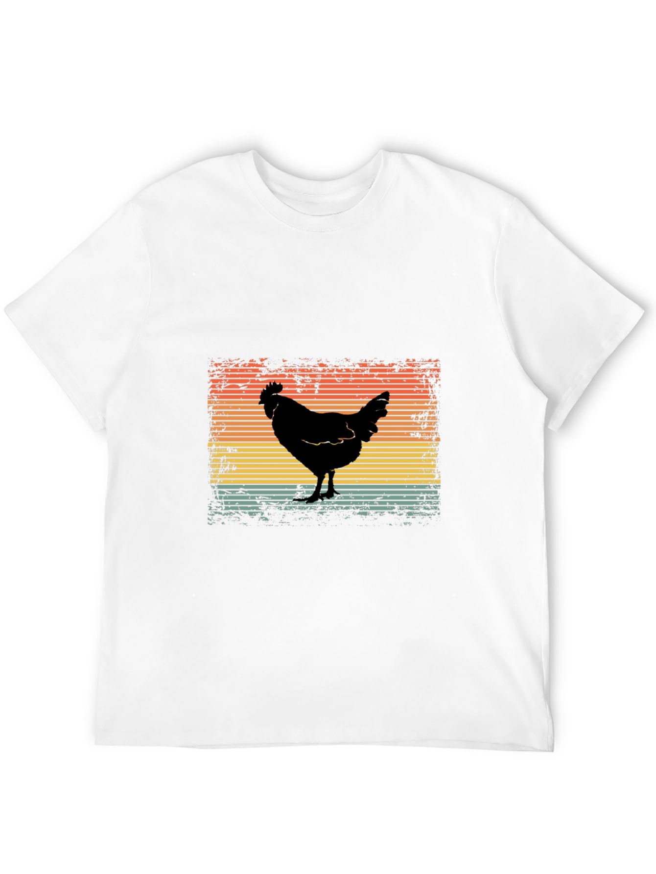 Retro Chicken Graphic Tee - Unisex Cotton Shirt