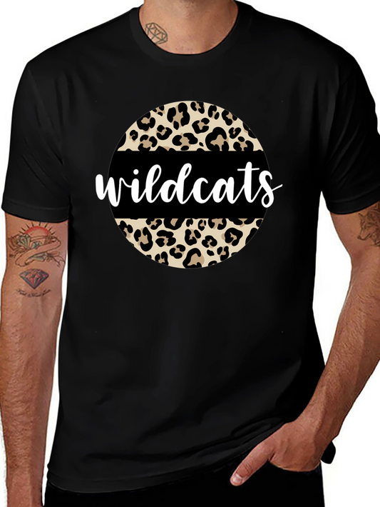 Wildcats Leopard Print Graphic T-Shirt