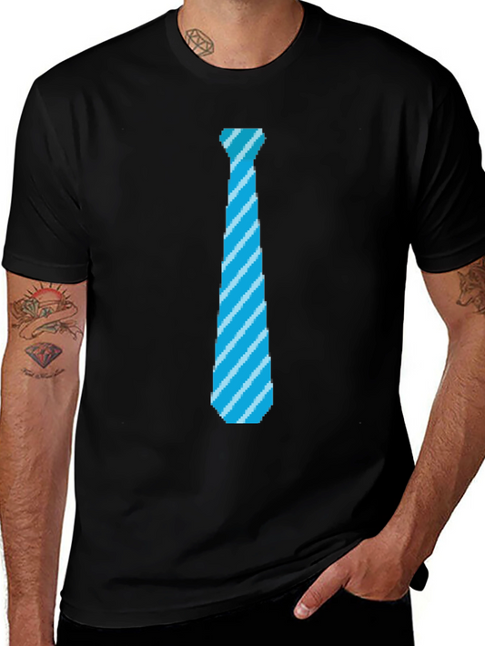 Pixel Tie Graphic T-Shirt - Fun Retro Design