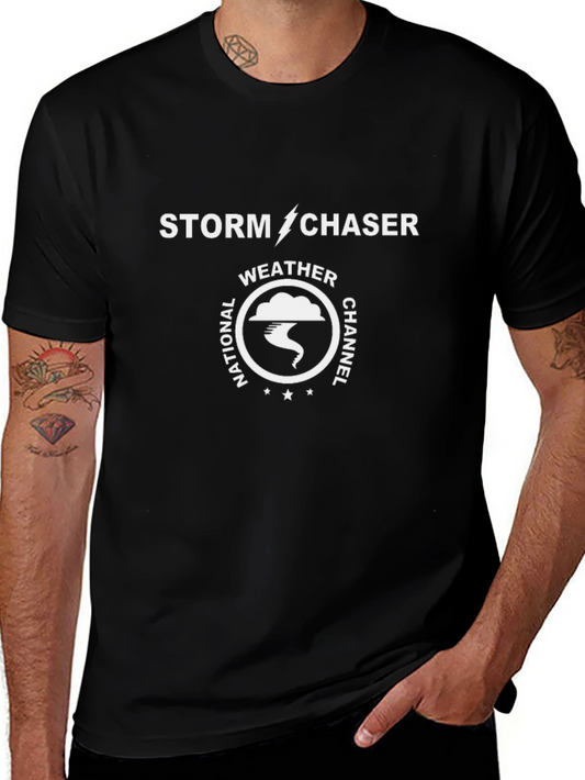 Storm Chaser Weather Channel Black T-Shirt