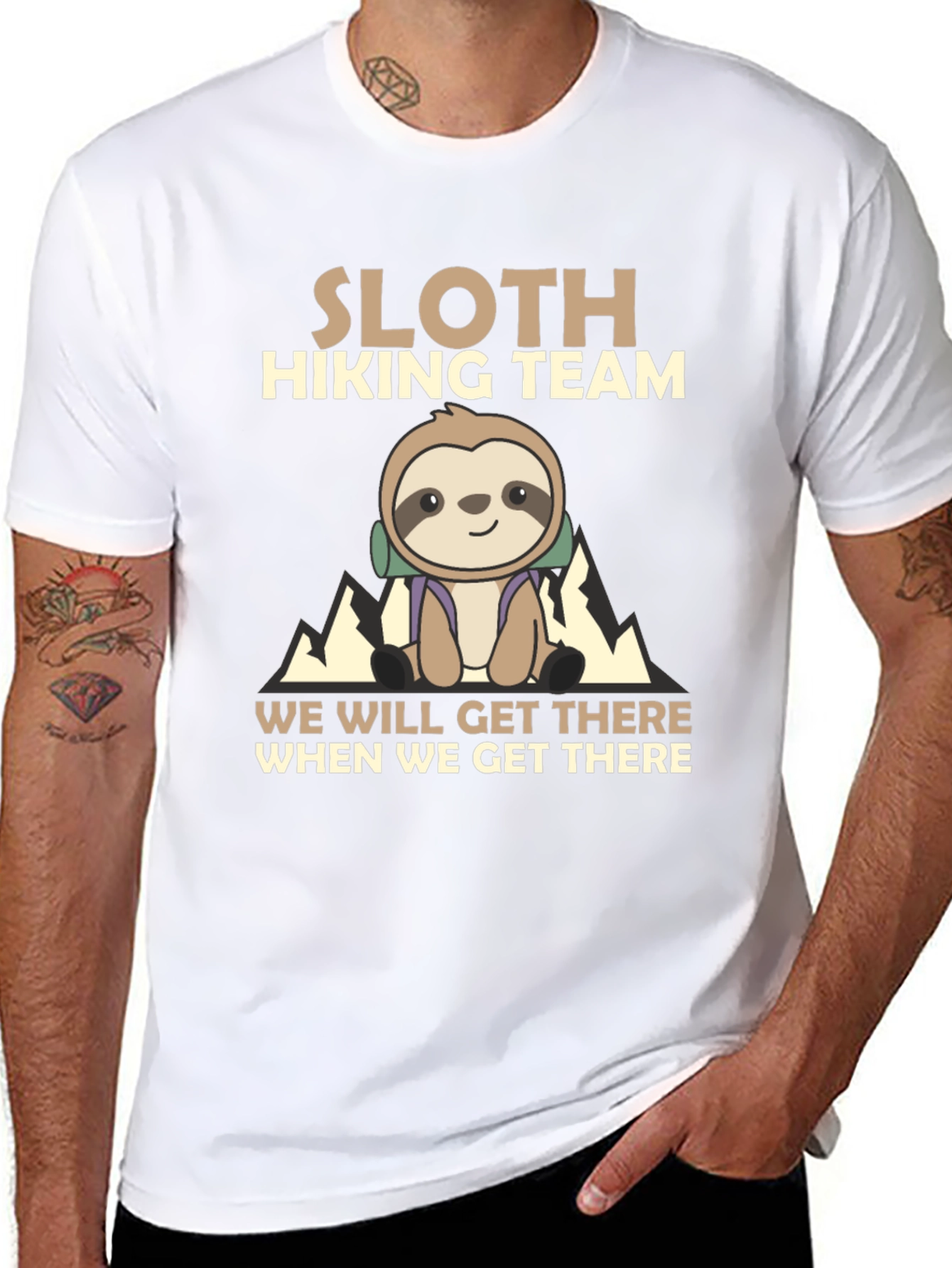 Sloth Hiking Team T-Shirt - We Will Get There