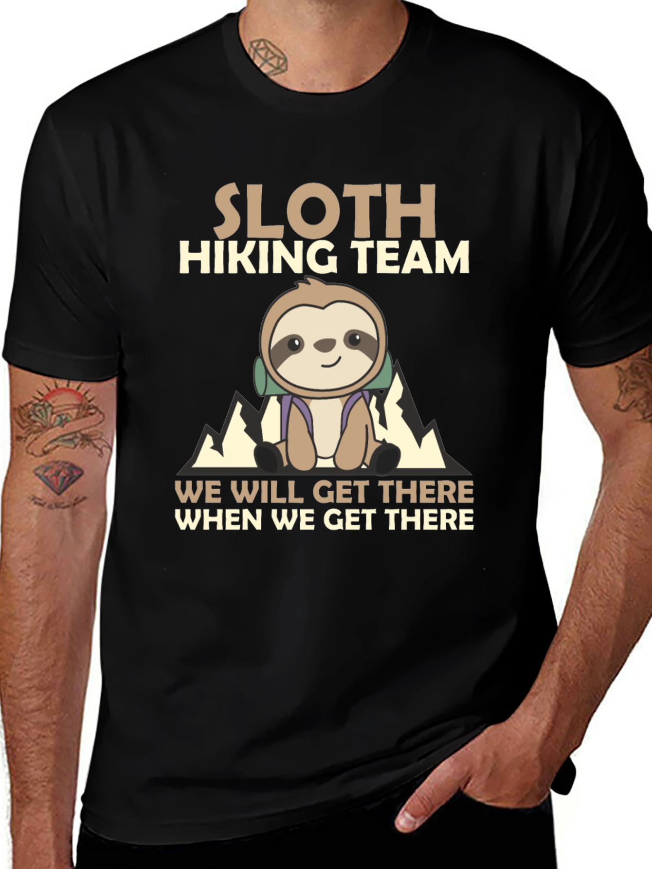 Sloth Hiking Team T-Shirt - We Will Get There