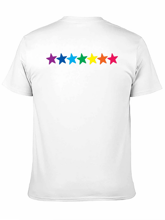Rainbow Stars Black T-Shirt - Pride Fashion