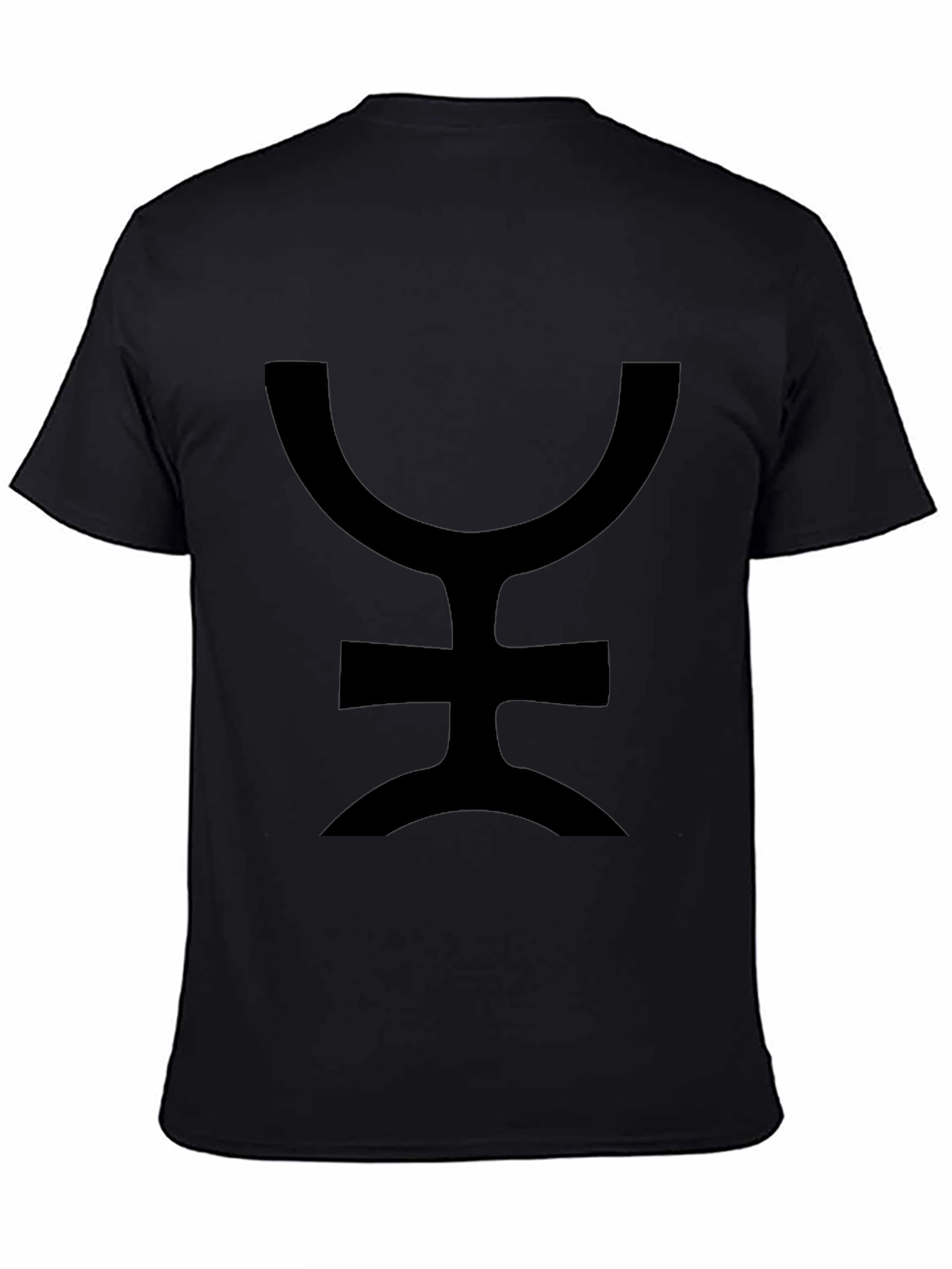 Unique Symbol Graphic Print Black T-Shirt