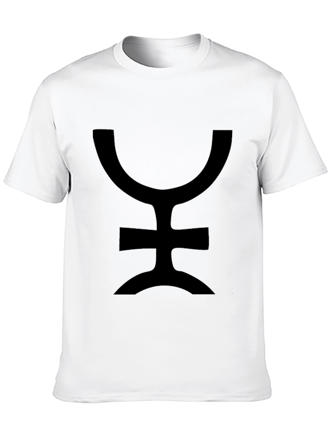 Unique Symbol Graphic Print Black T-Shirt
