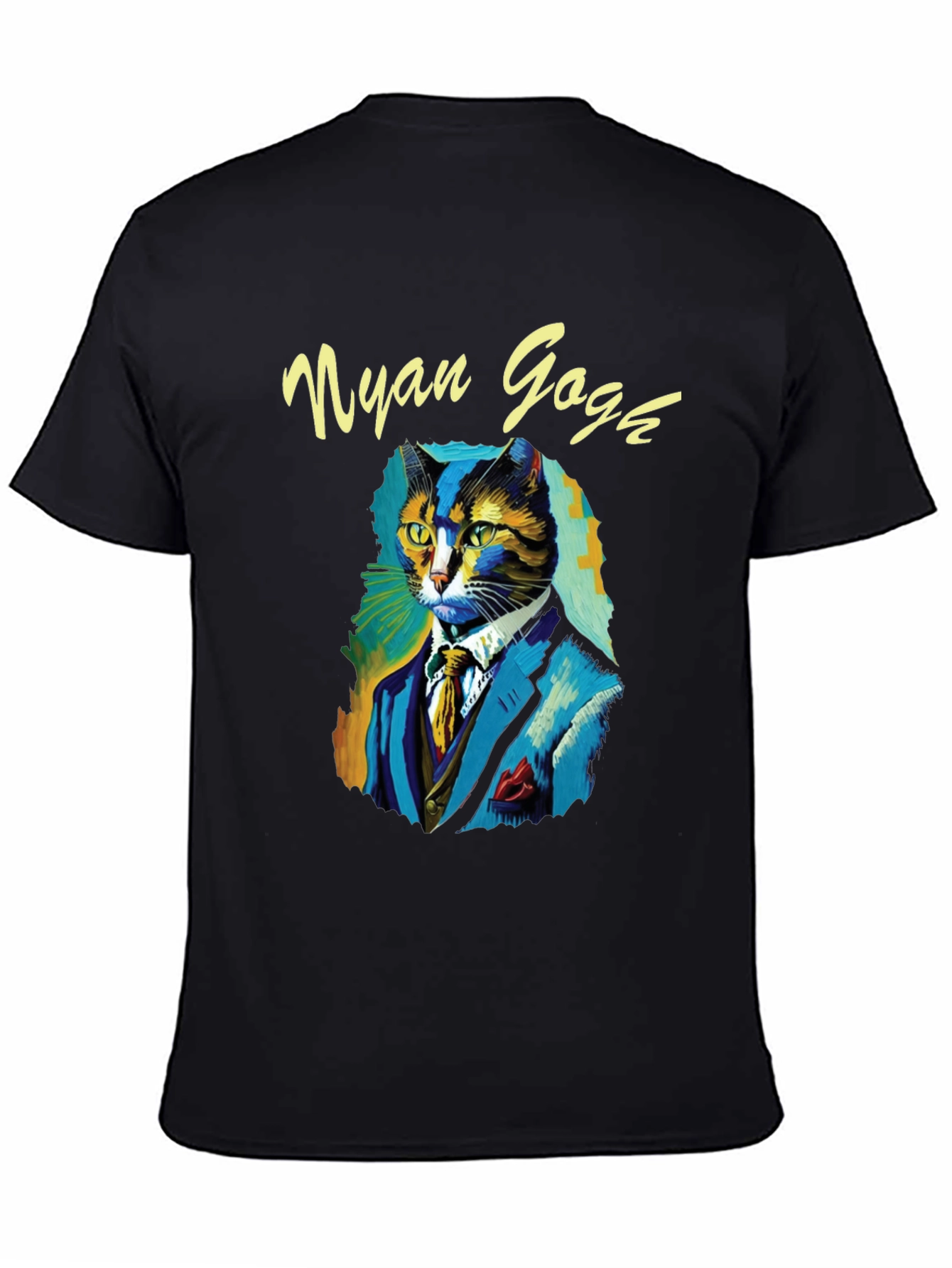 Nyan Gogh T-Shirt - Artistic Cat Portrait Tee