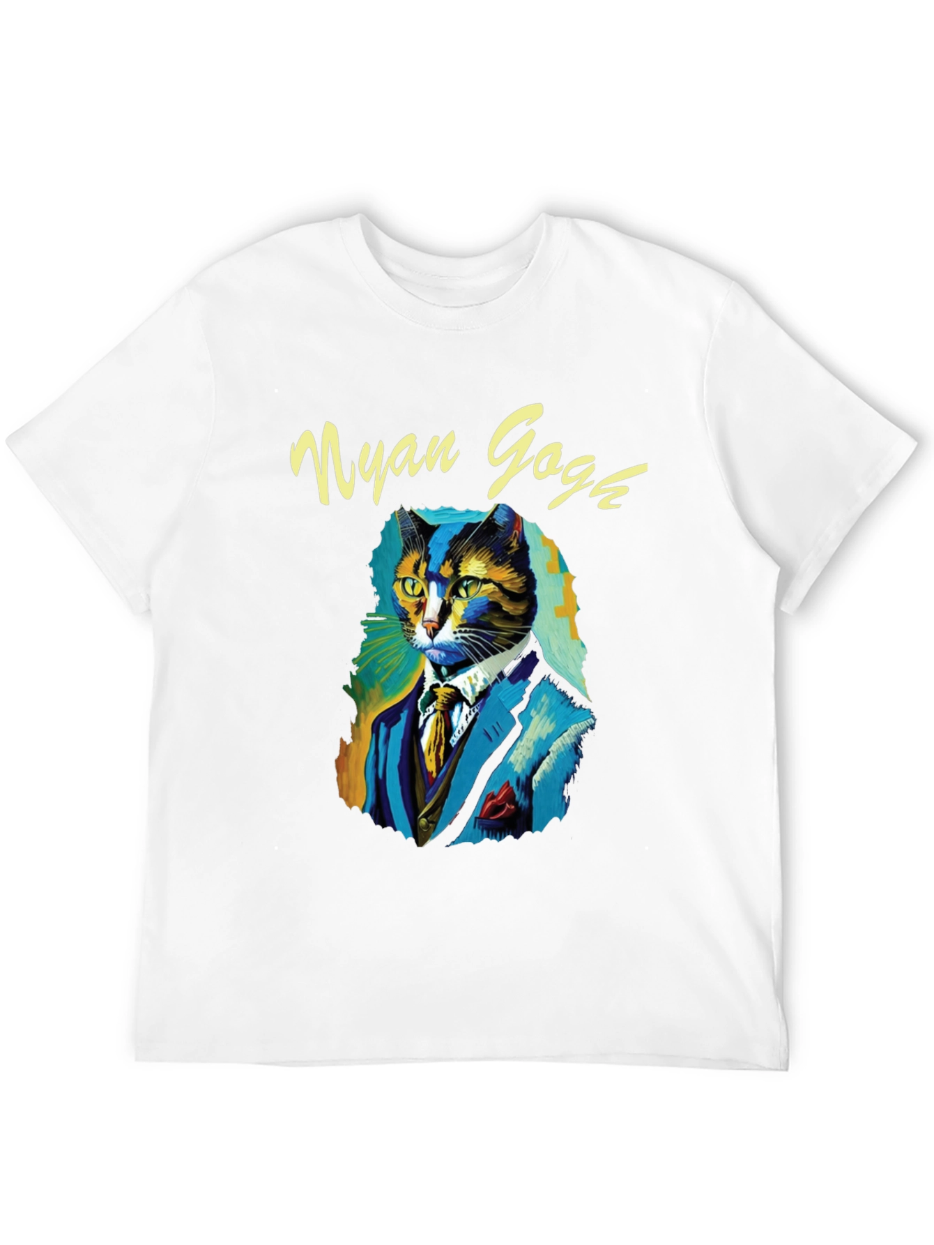 Nyan Gogh T-Shirt - Artistic Cat Portrait Tee