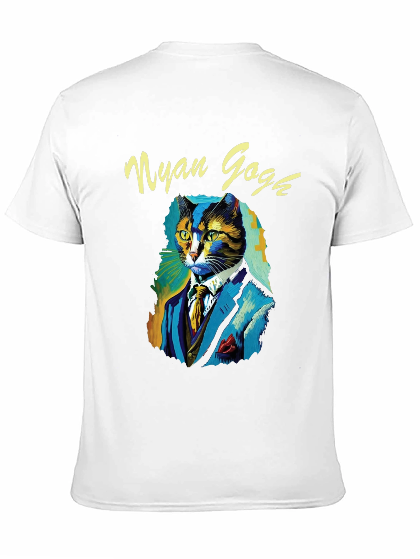 Nyan Gogh T-Shirt - Artistic Cat Portrait Tee