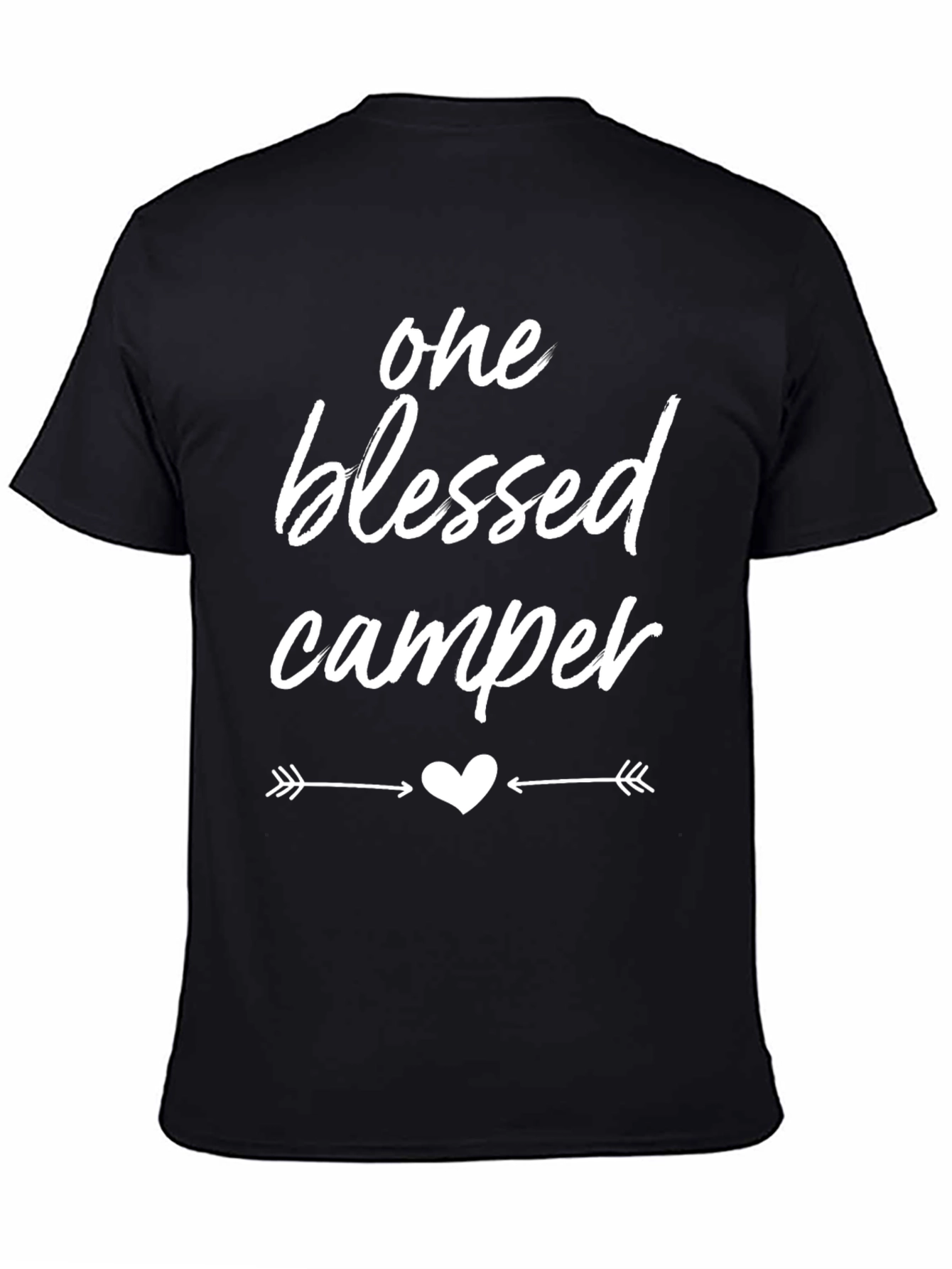 One Blessed Camper Graphic Tee - Black T-Shirt