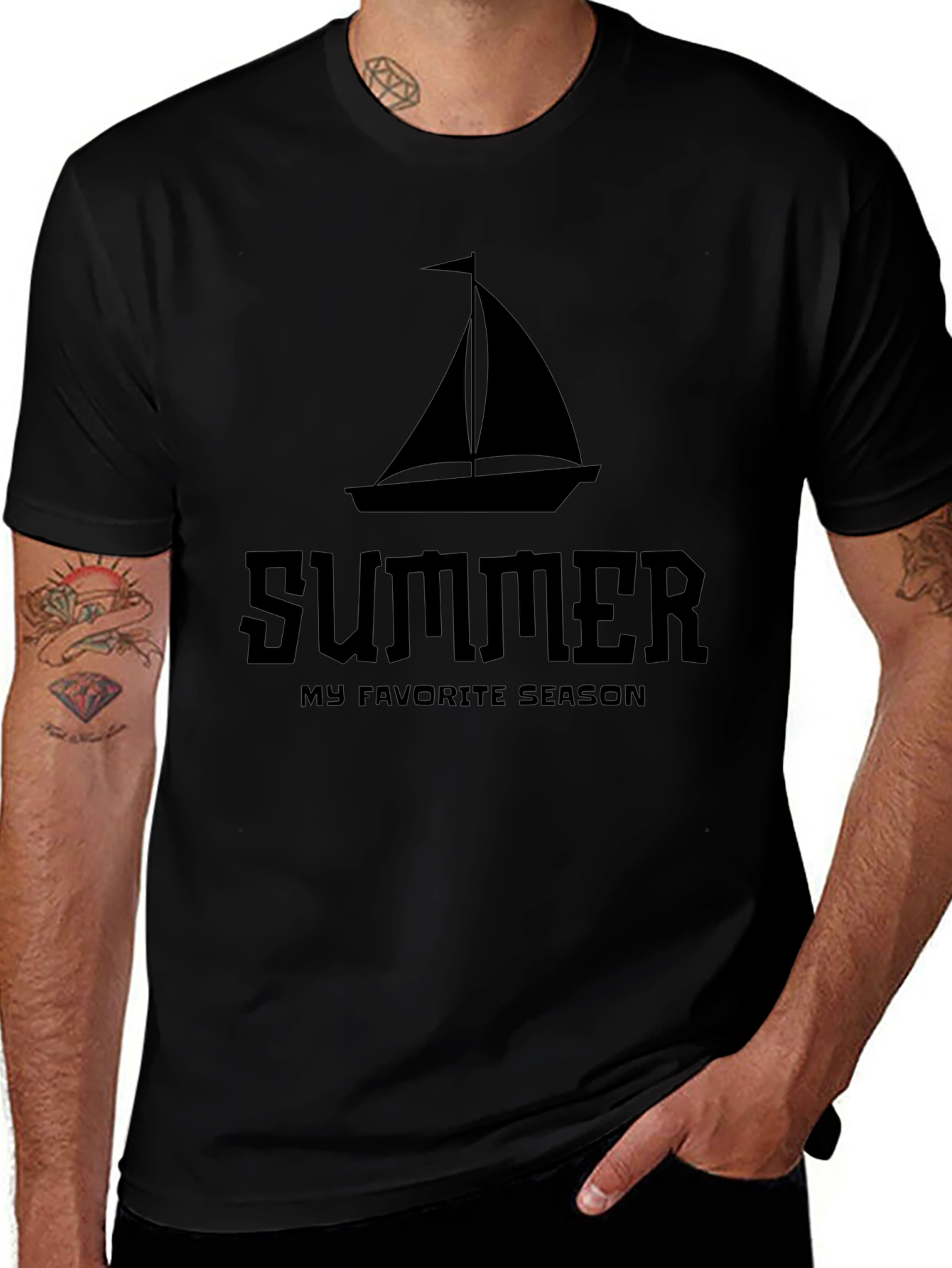 Summer Boat Graphic Tee - My Favorite Season