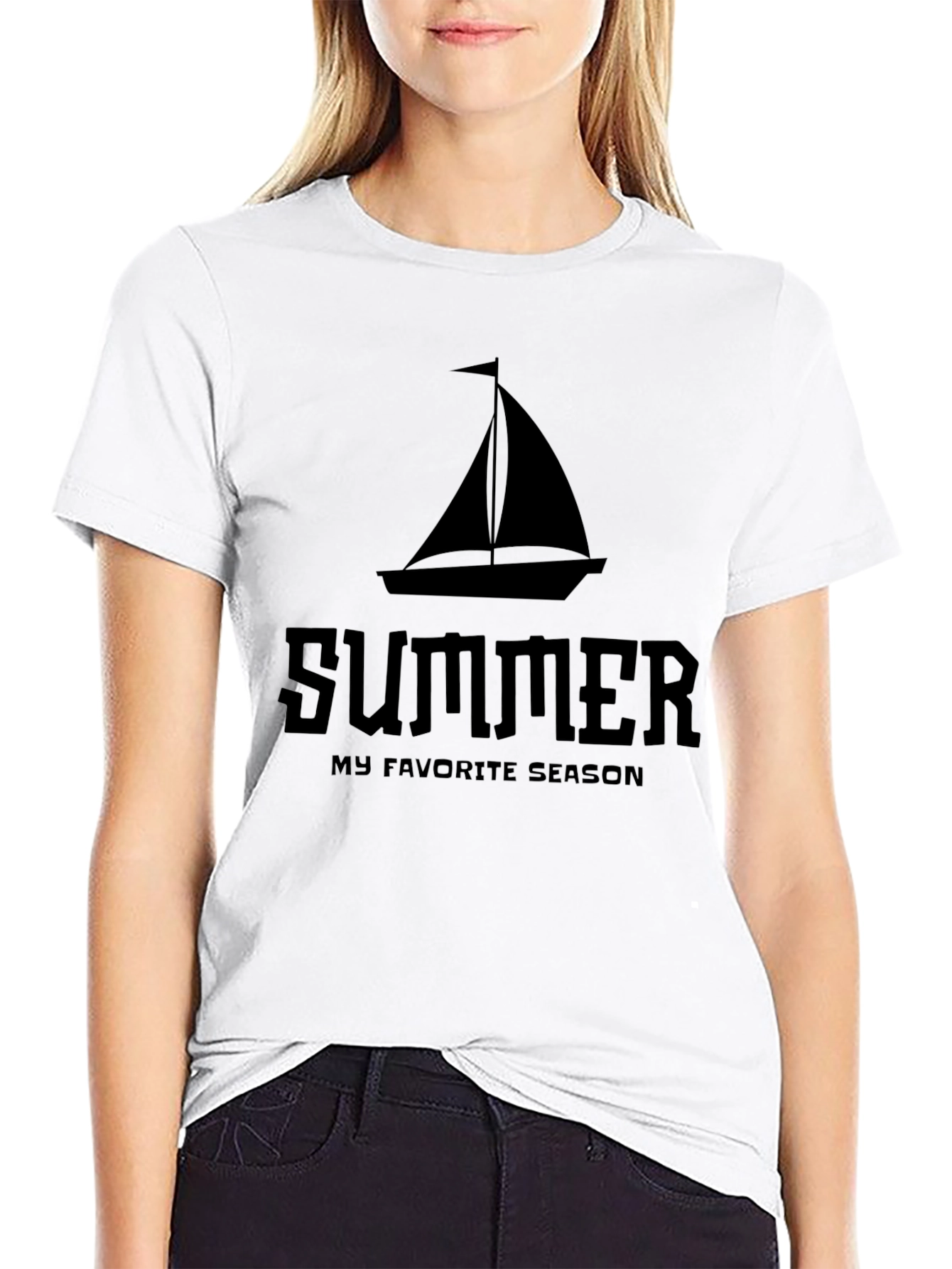 Summer Boat Graphic Tee - My Favorite Season