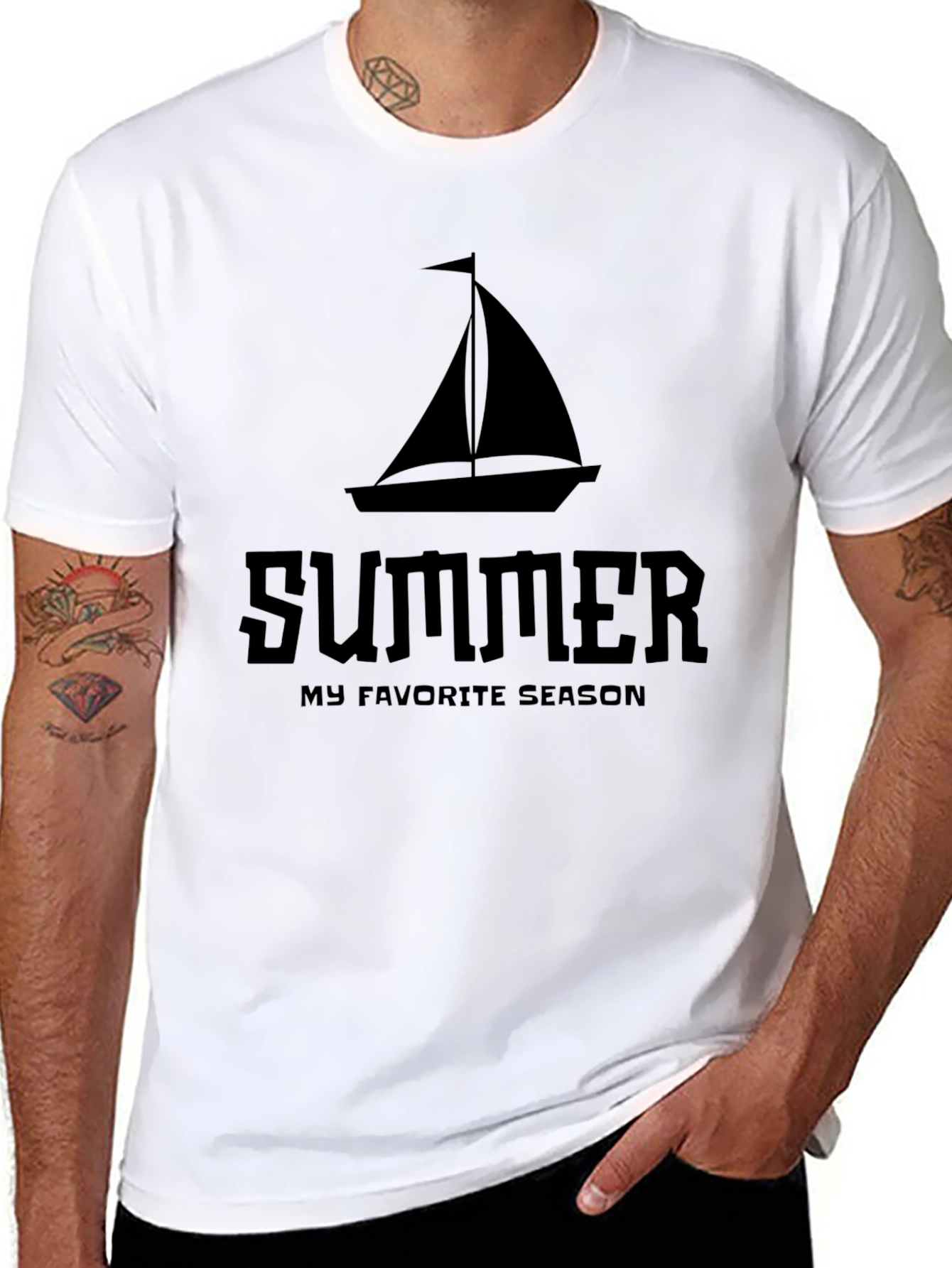 Summer Boat Graphic Tee - My Favorite Season