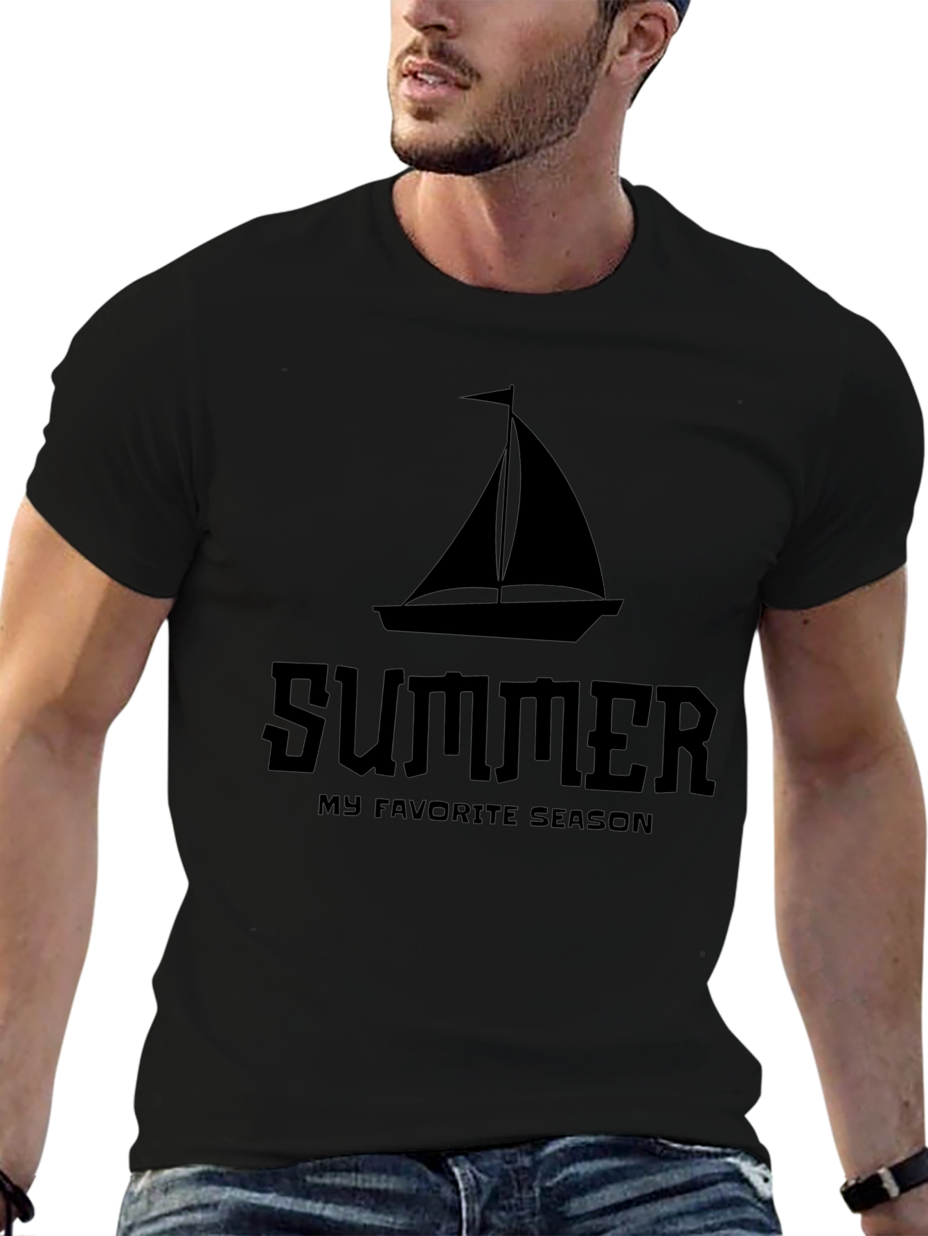 Summer Boat Graphic Tee - My Favorite Season