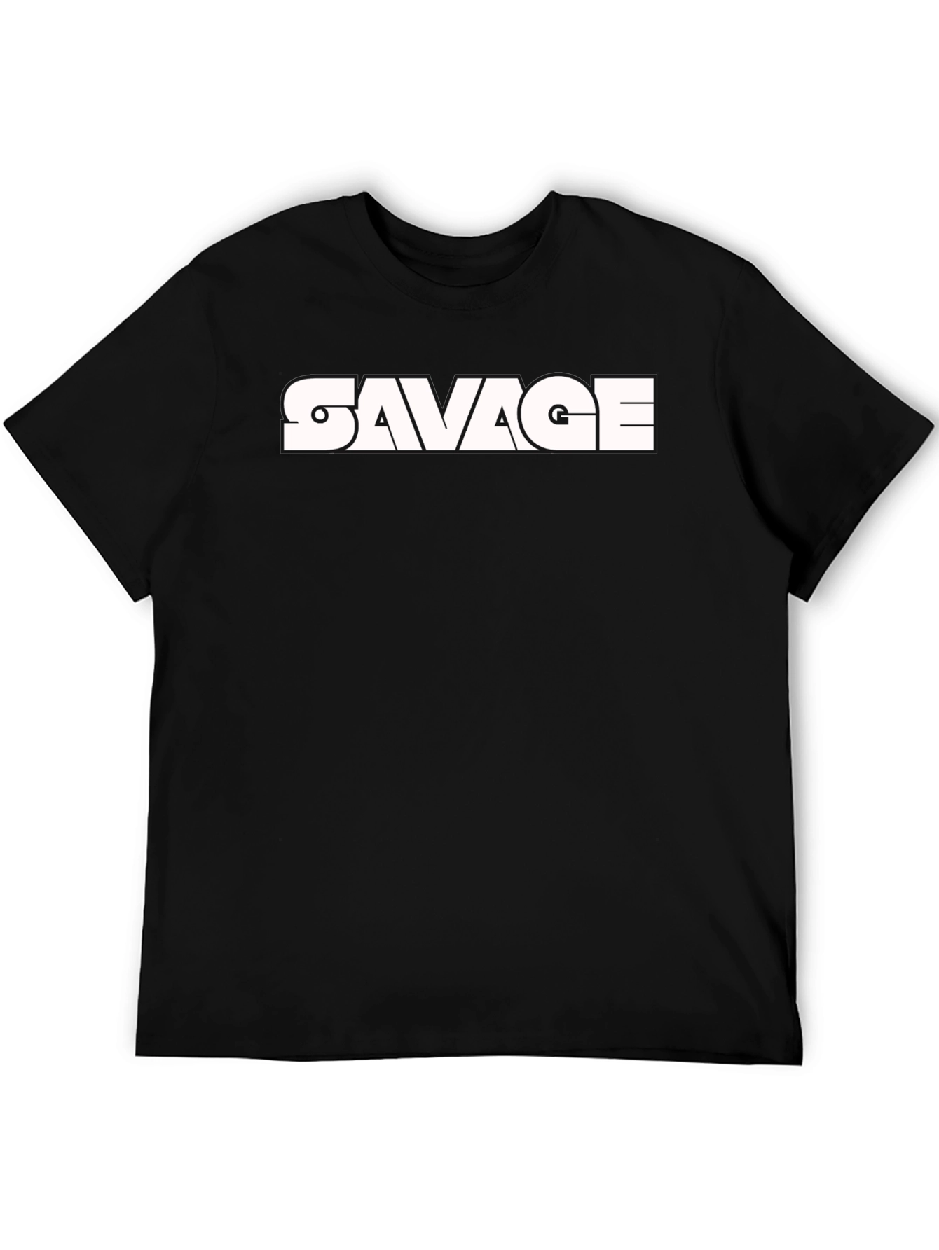 Savage Graphic Print Black T-Shirt