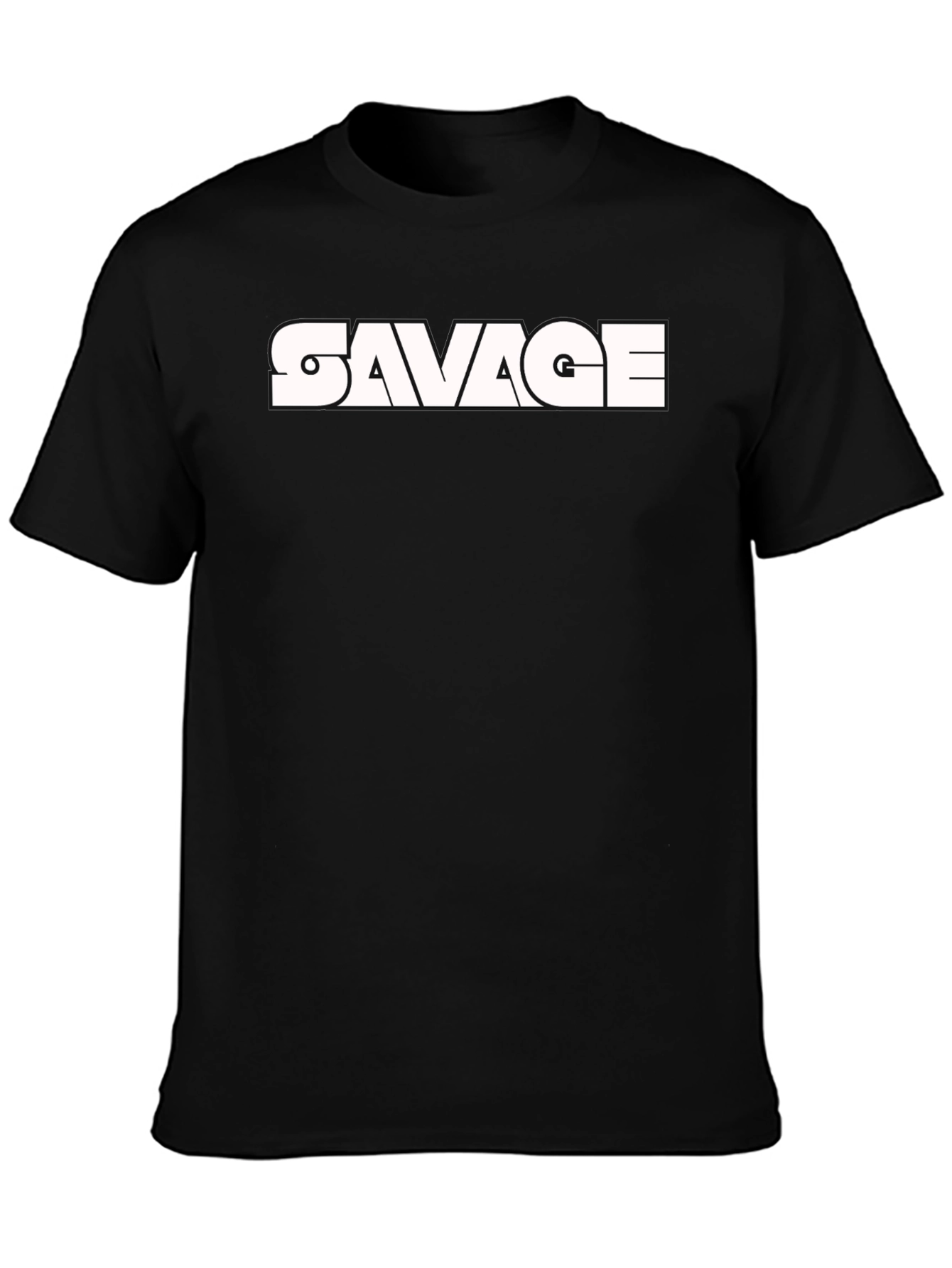 Savage Graphic Print Black T-Shirt