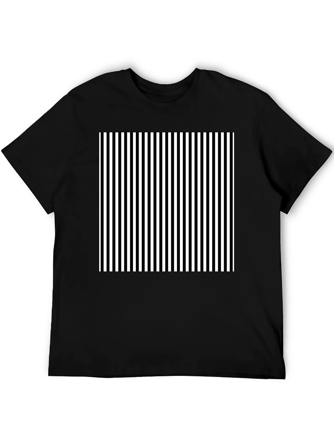 Striped Graphic Tee - Classic Black