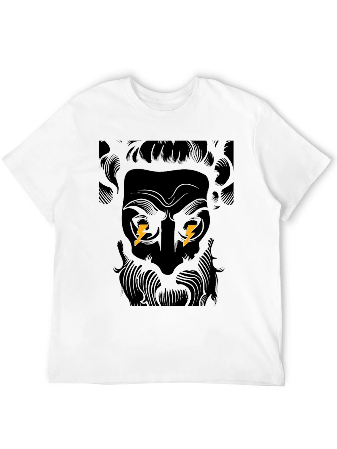 Zeus Bolt Black Graphic Tee - Powerful Design