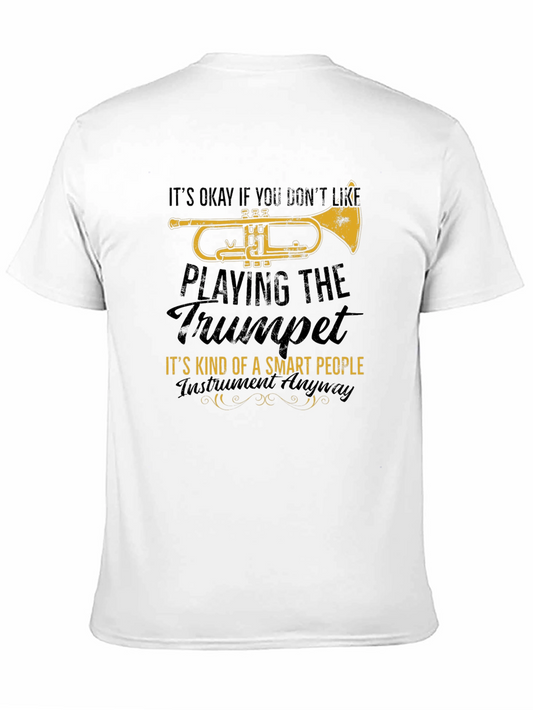 Trumpet Player Smart People Black T-Shirt