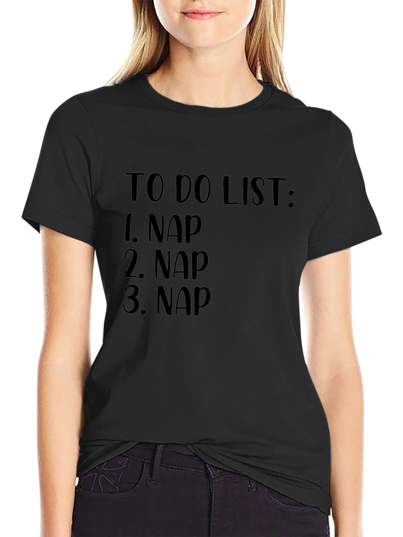 Nap To-Do List Black Graphic Tee