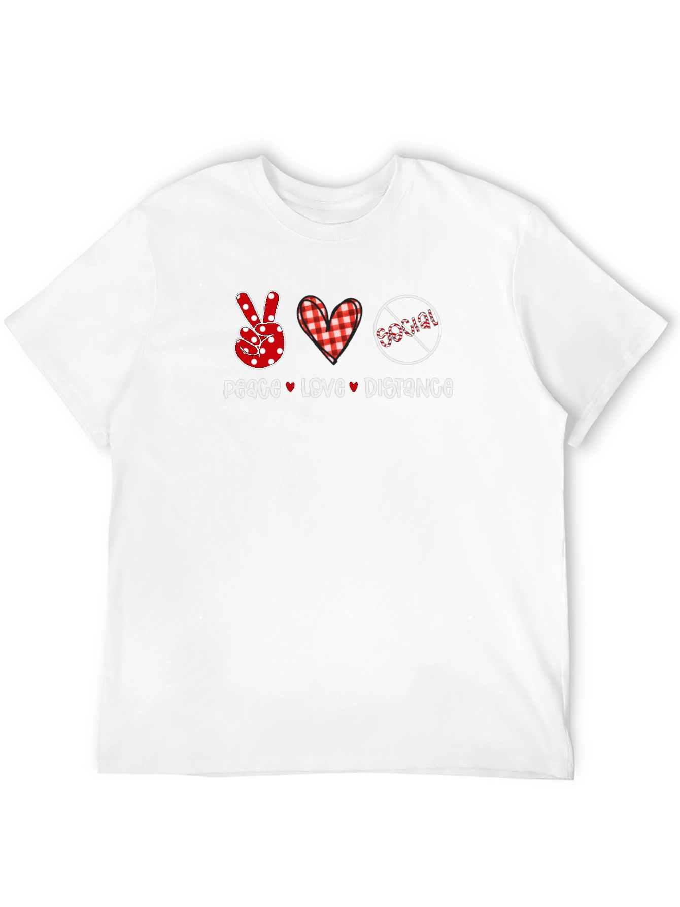 Peace Love Distance T-Shirt Social Distancing