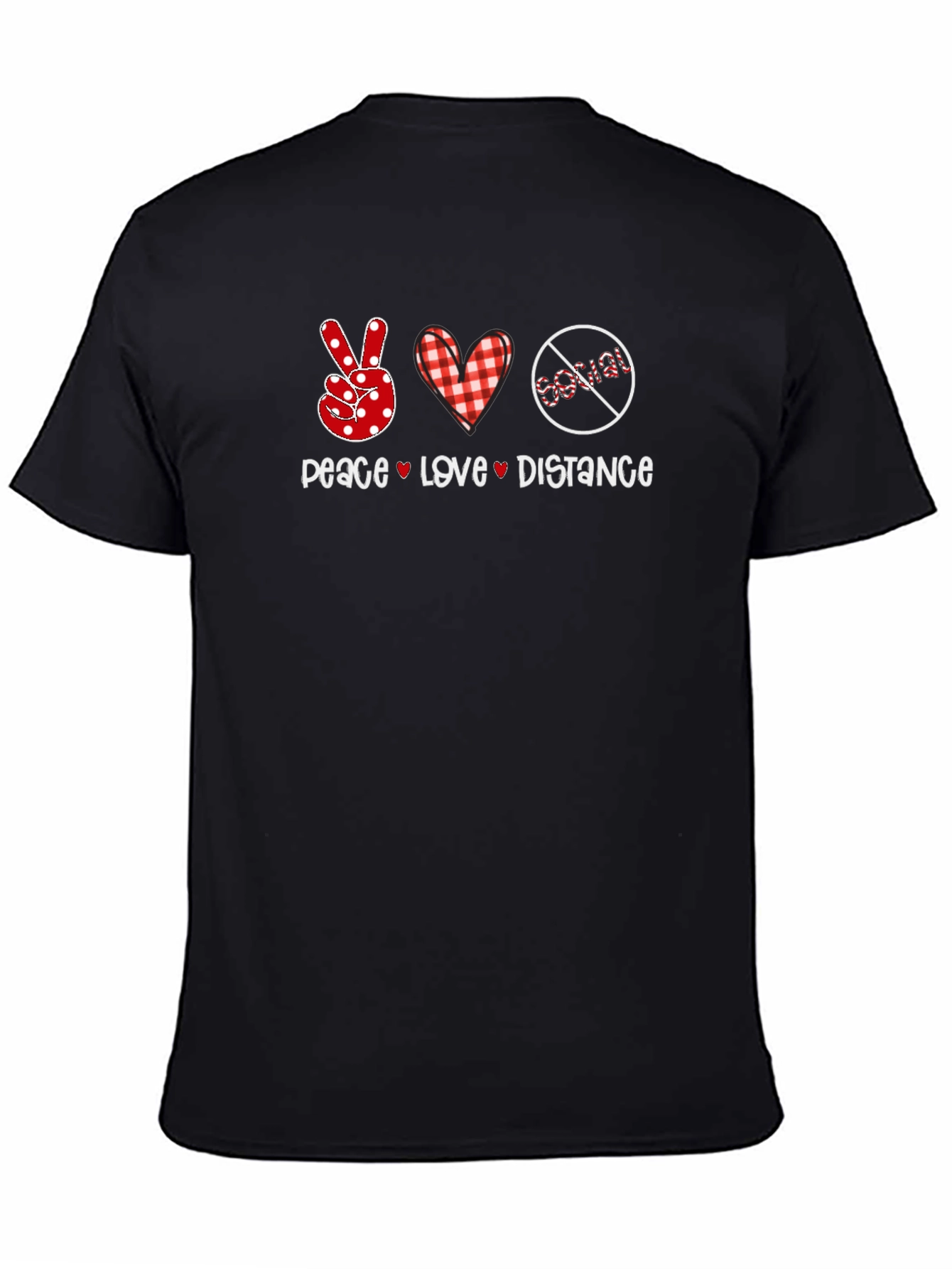 Peace Love Distance T-Shirt Social Distancing
