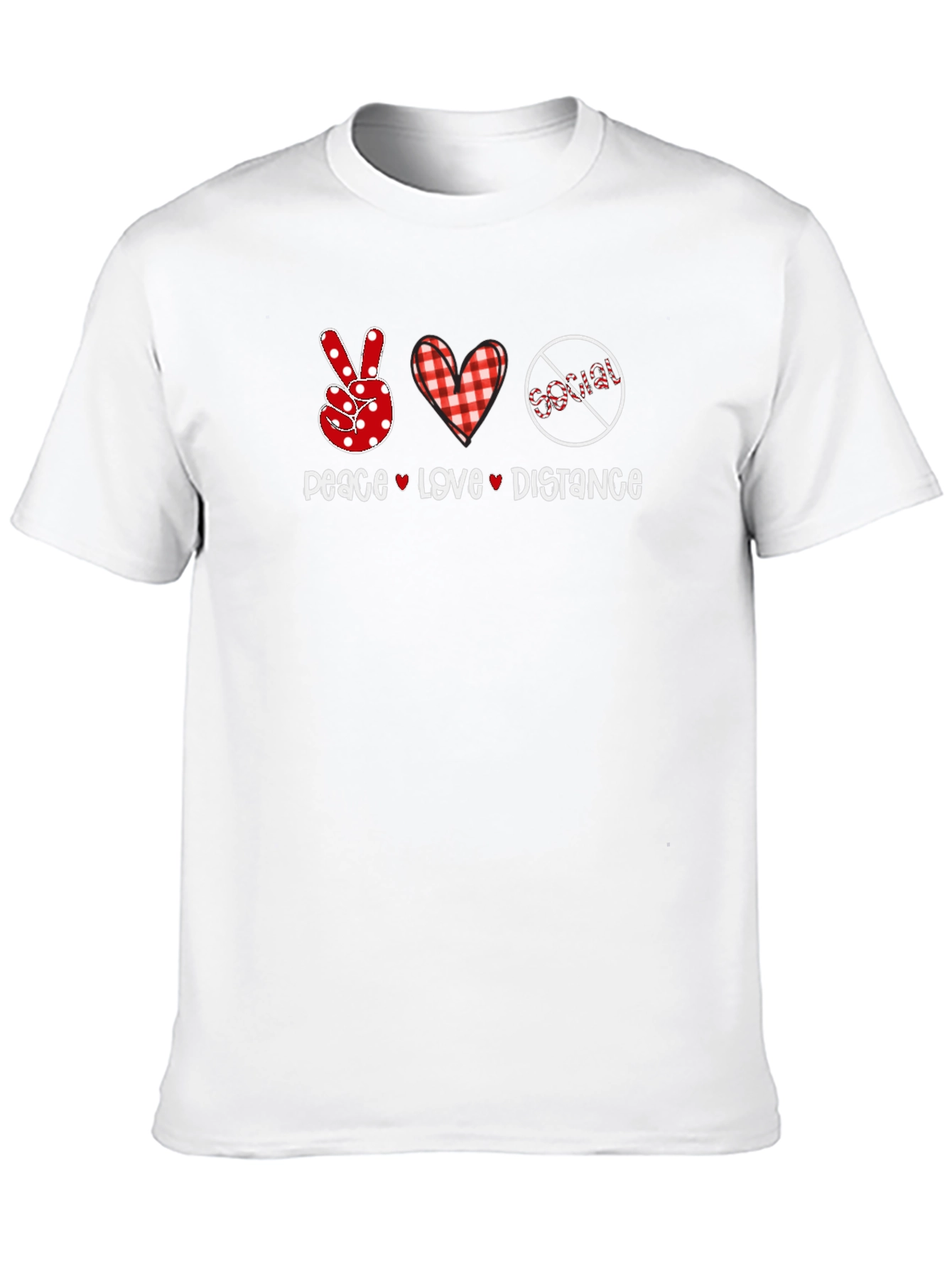 Peace Love Distance T-Shirt Social Distancing