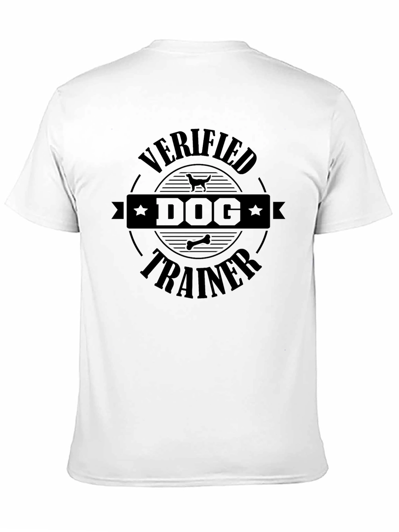 Verified Dog Trainer T-Shirt - Black Graphic Tee