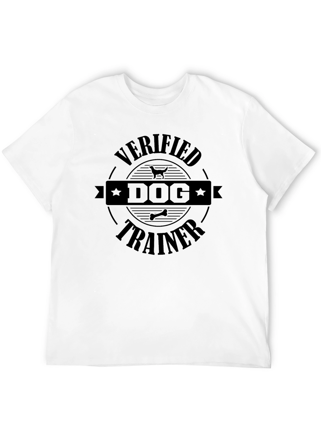 Verified Dog Trainer T-Shirt - Black Graphic Tee