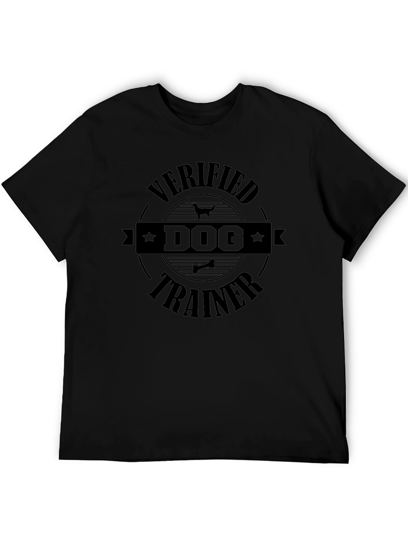 Verified Dog Trainer T-Shirt - Black Graphic Tee